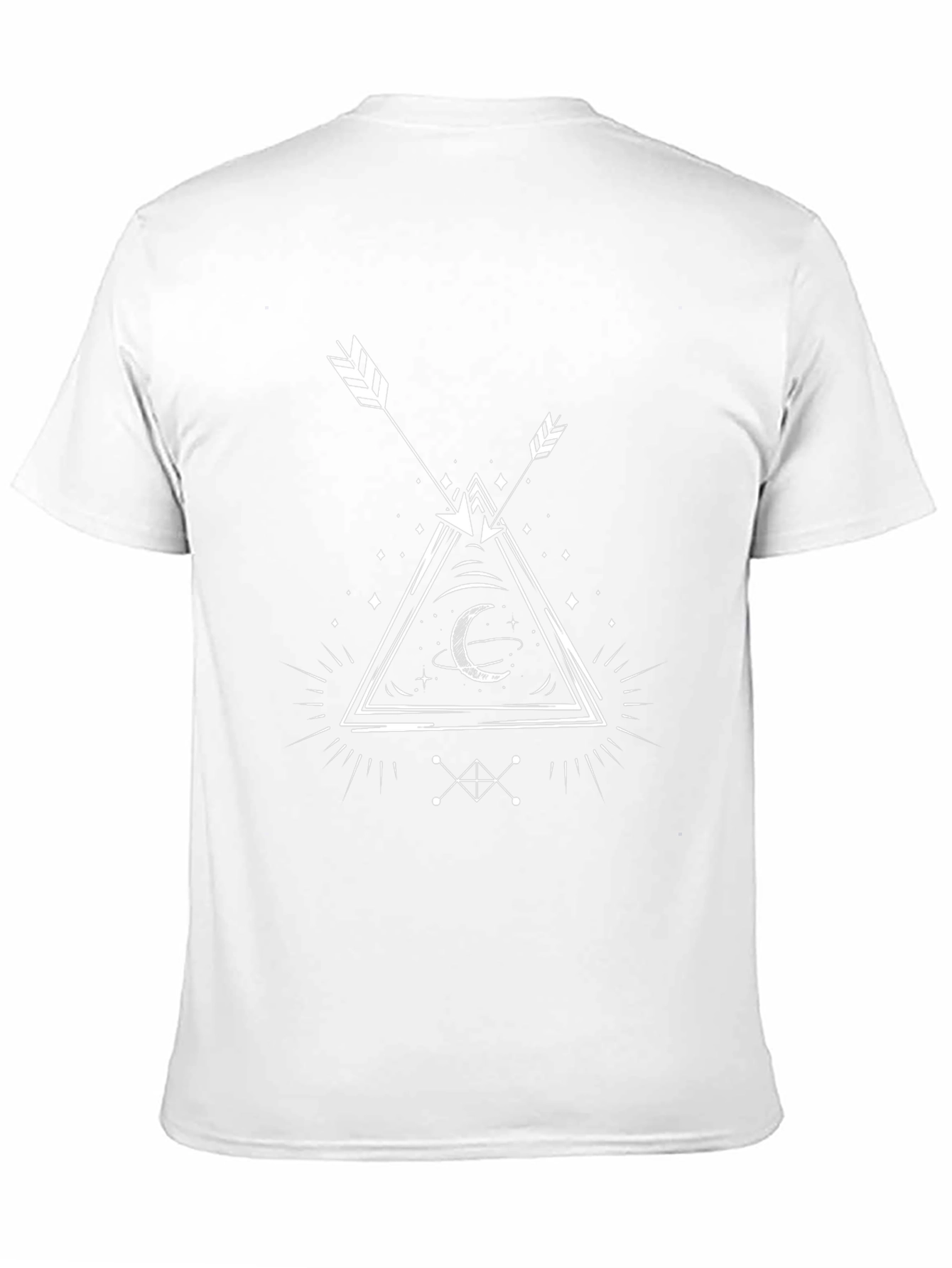 Mystic Arrow & Moon Graphic Black T-Shirt