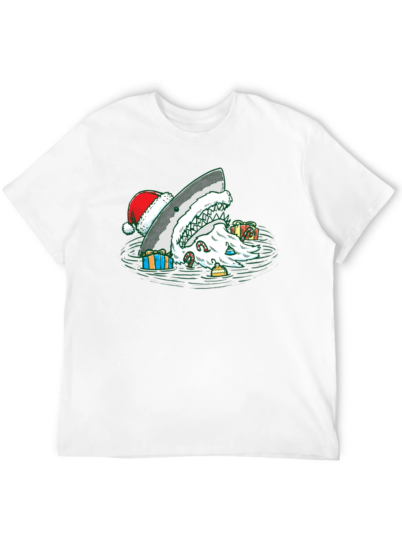 Christmas Shark Santa T-Shirt