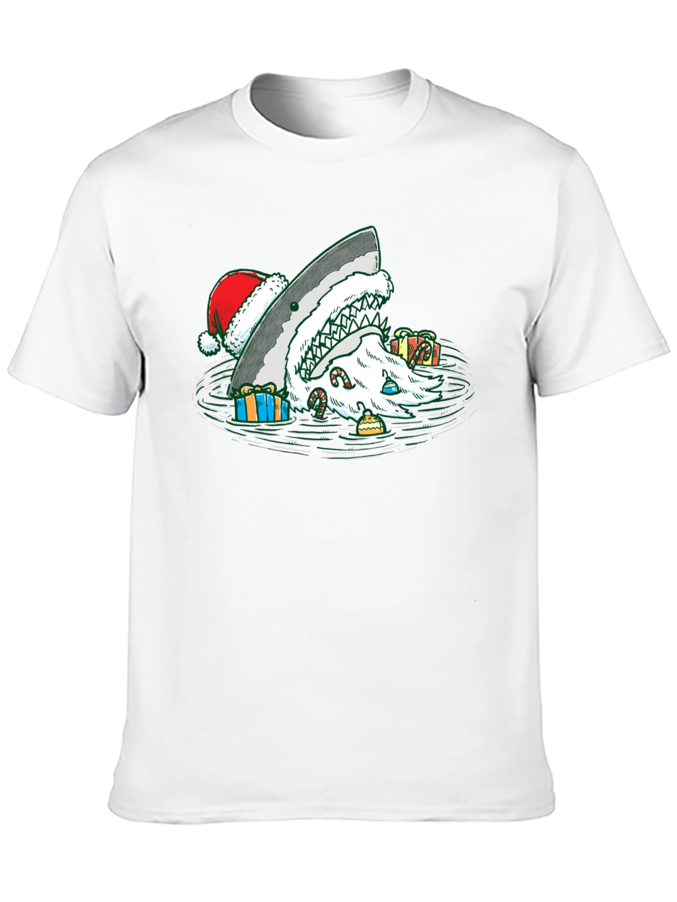 Christmas Shark Santa T-Shirt