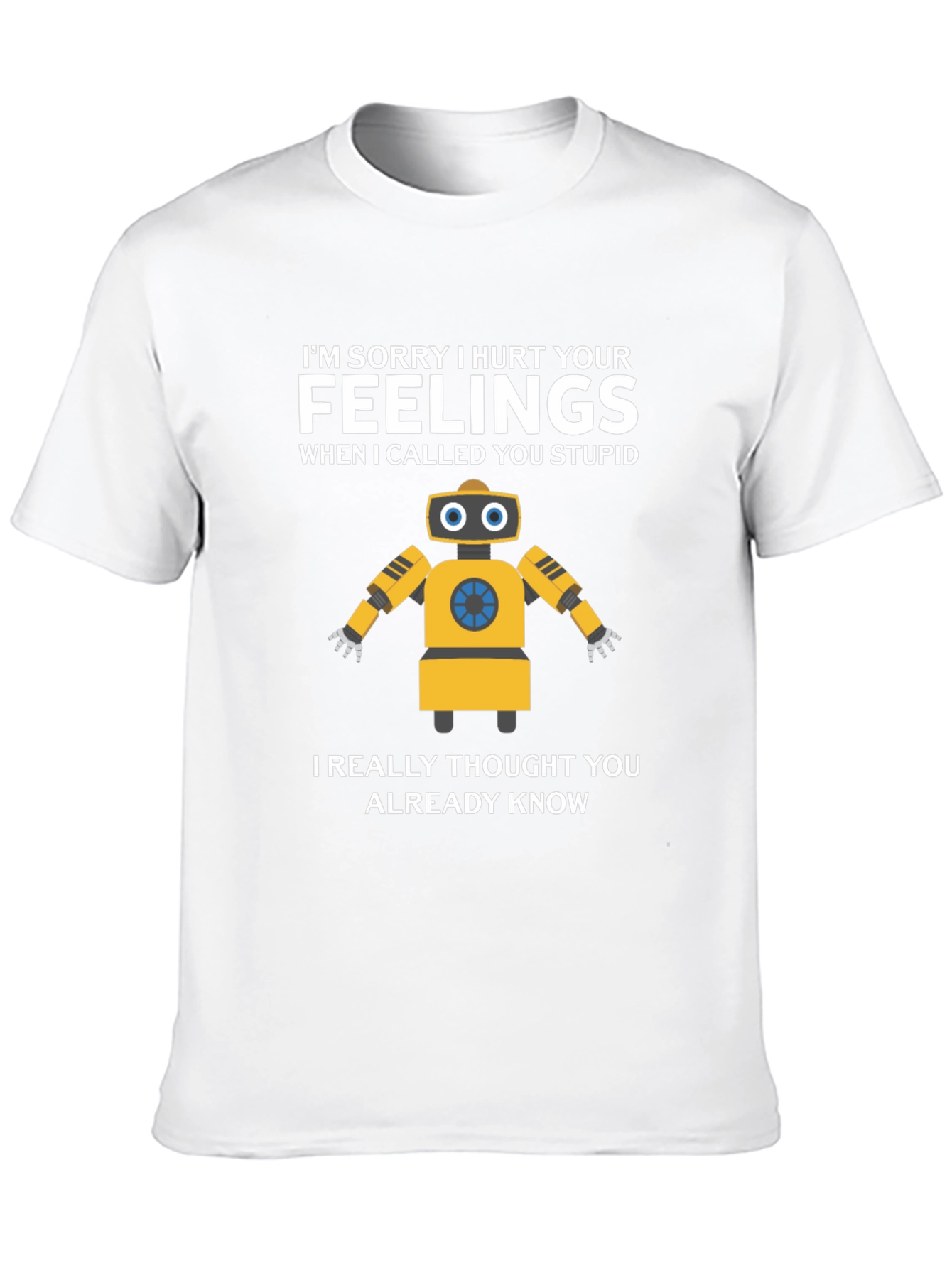Funny Robot Apology Graphic T-Shirt