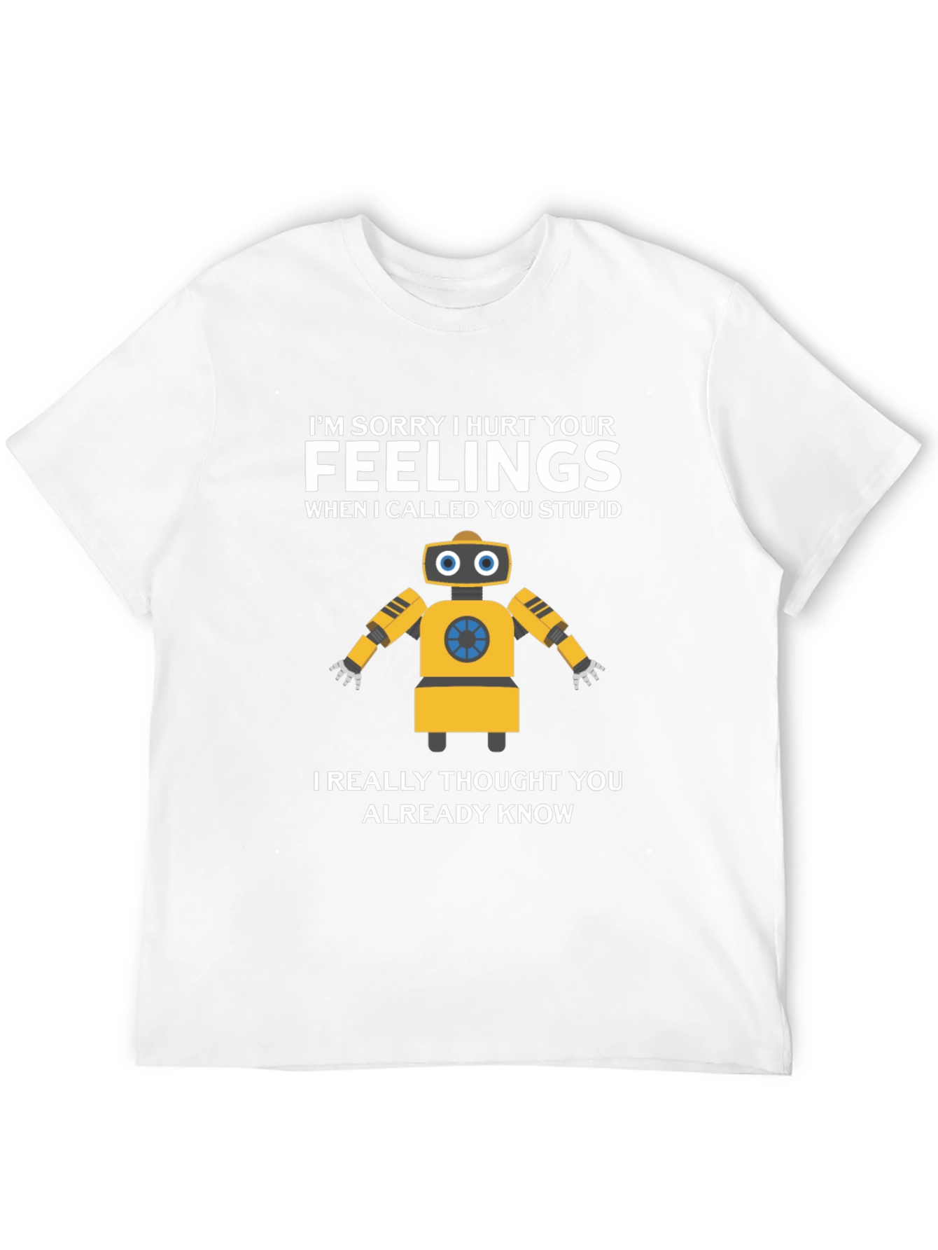 Funny Robot Apology Graphic T-Shirt