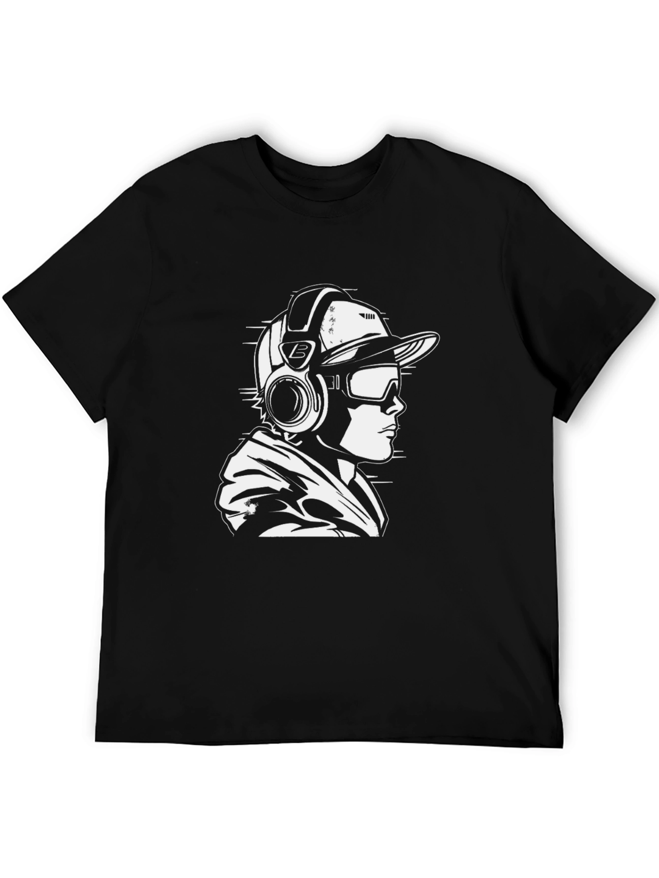 Cool Graphic Tee - DJ with Headphones Design