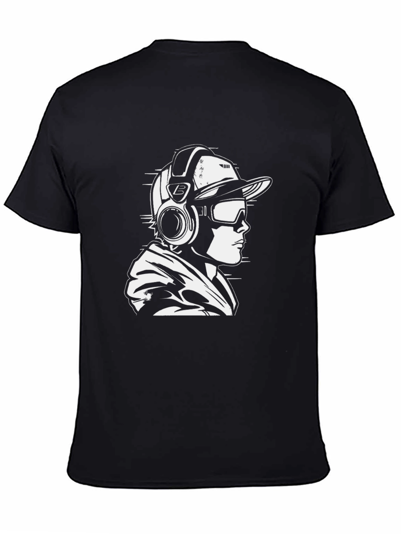 Cool Graphic Tee - DJ with Headphones Design