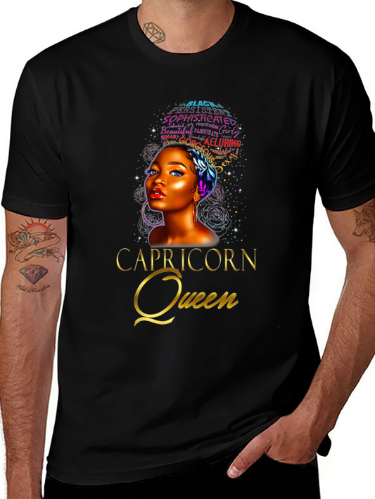 Capricorn Queen Graphic Tee - Zodiac T-Shirt