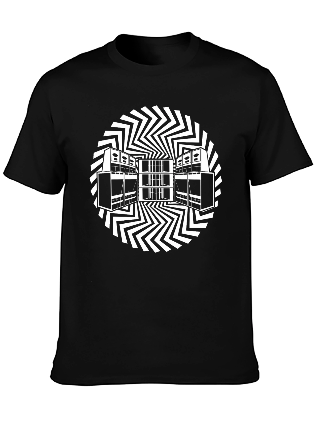 Sound System Illusion Black T-Shirt