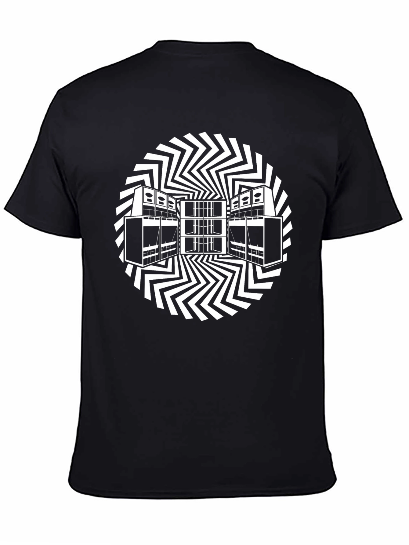 Sound System Illusion Black T-Shirt