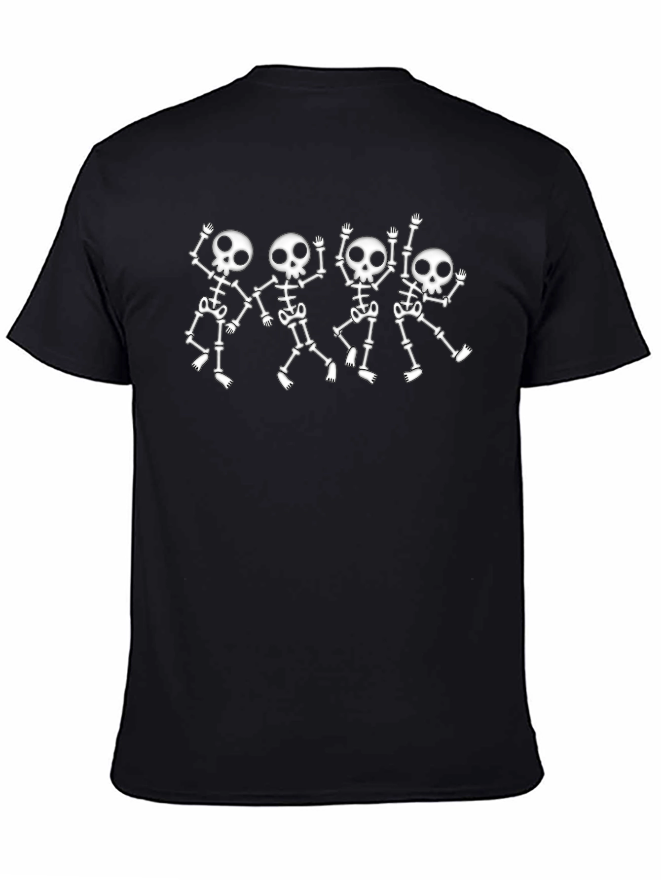 Dancing Skeleton Crew Black Graphic Tee