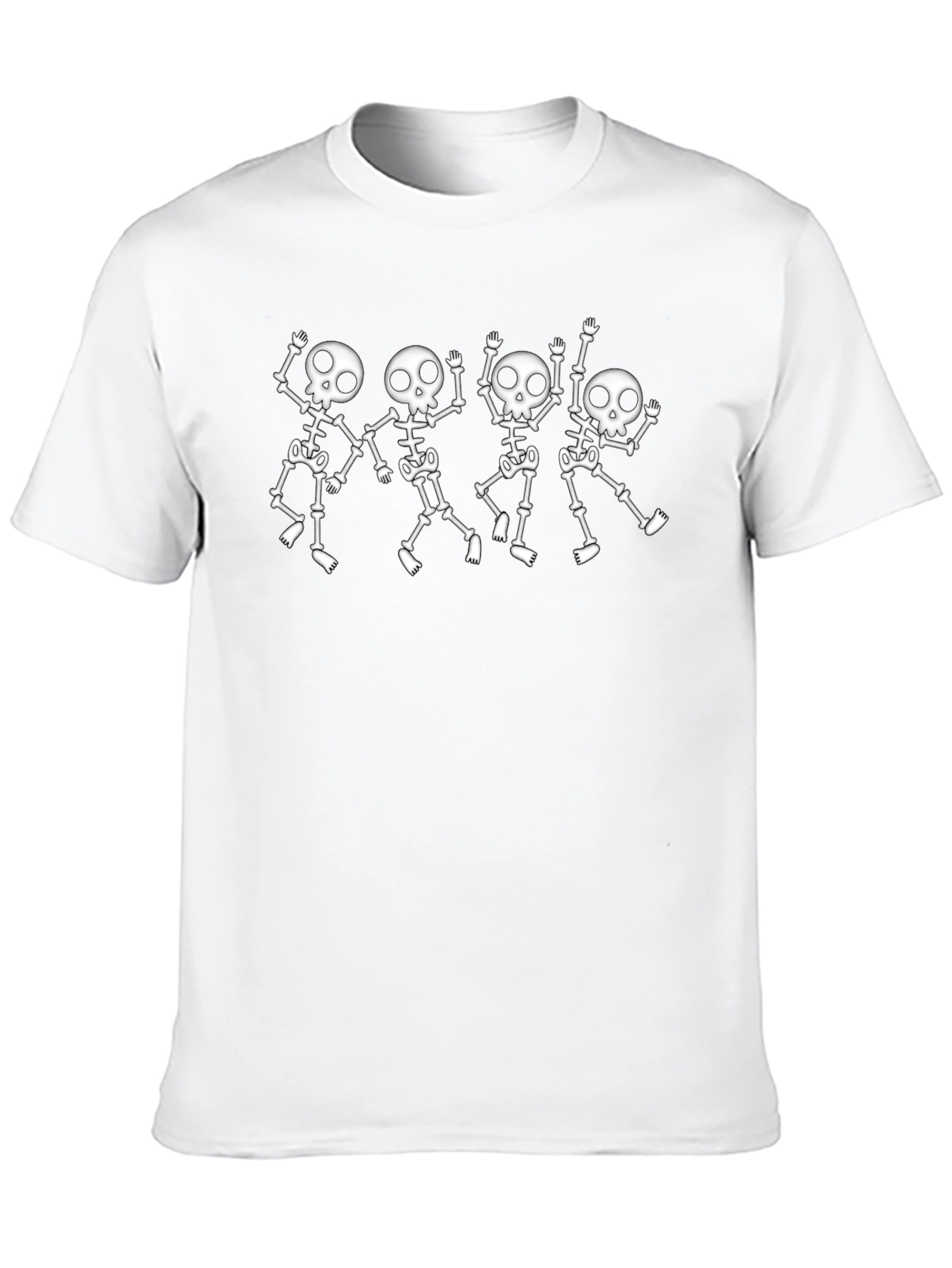 Dancing Skeleton Crew Black Graphic Tee