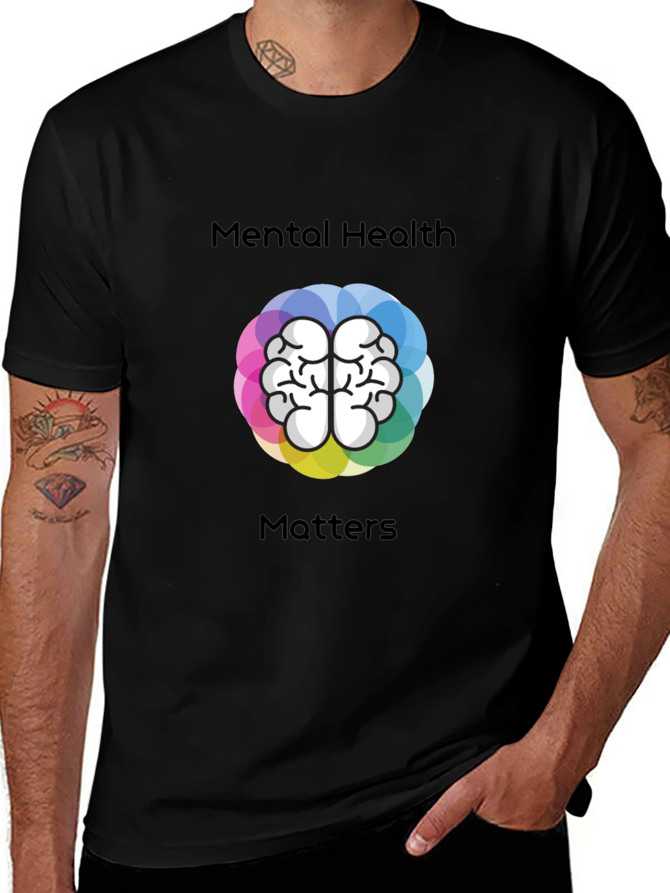 Mental Health Matters T-Shirt - Brain Graphic Tee