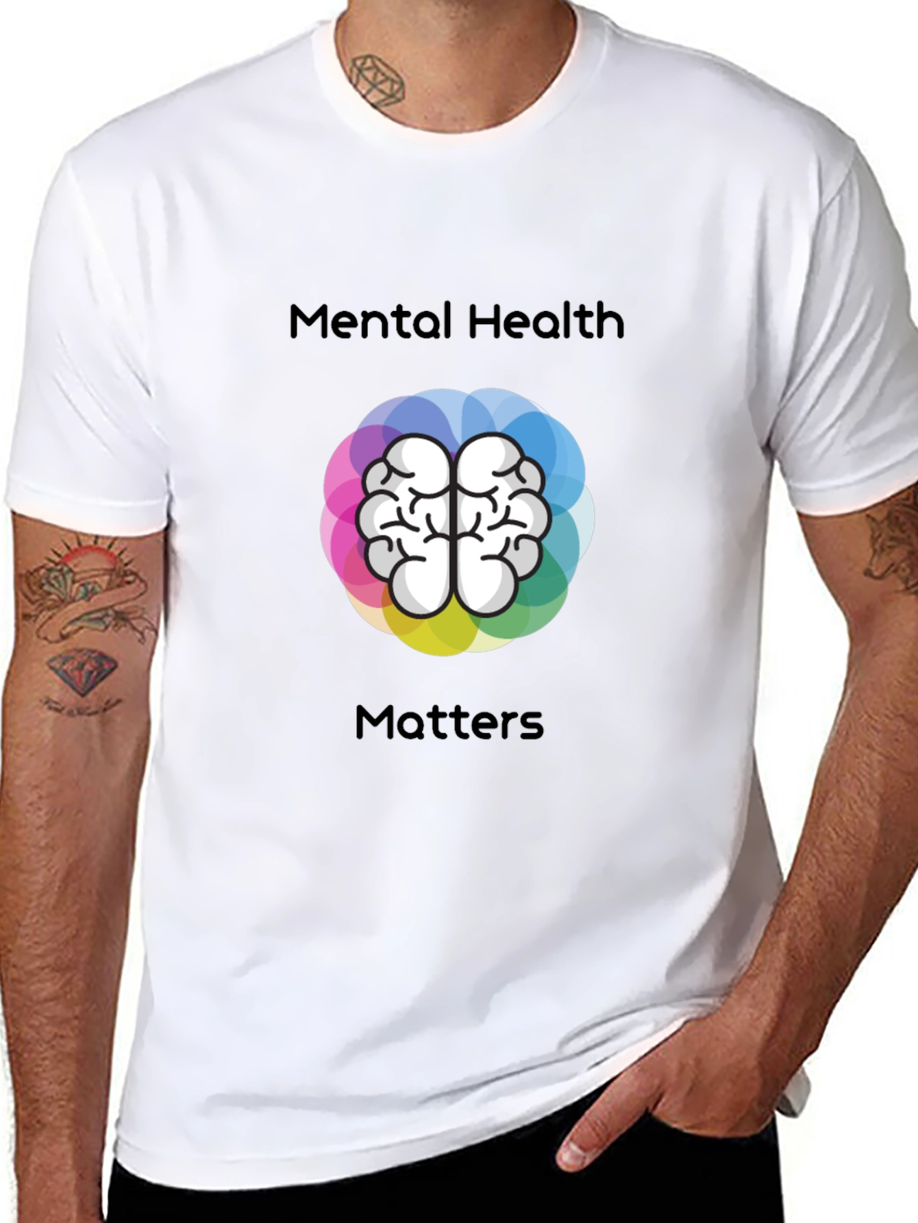 Mental Health Matters T-Shirt - Brain Graphic Tee
