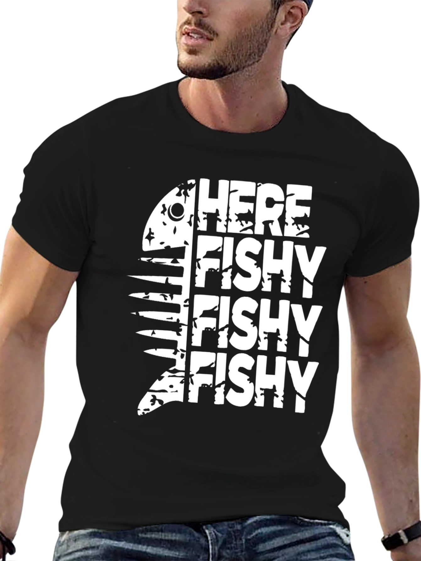 Here Fishy Fishy Fishy Graphic T-Shirt