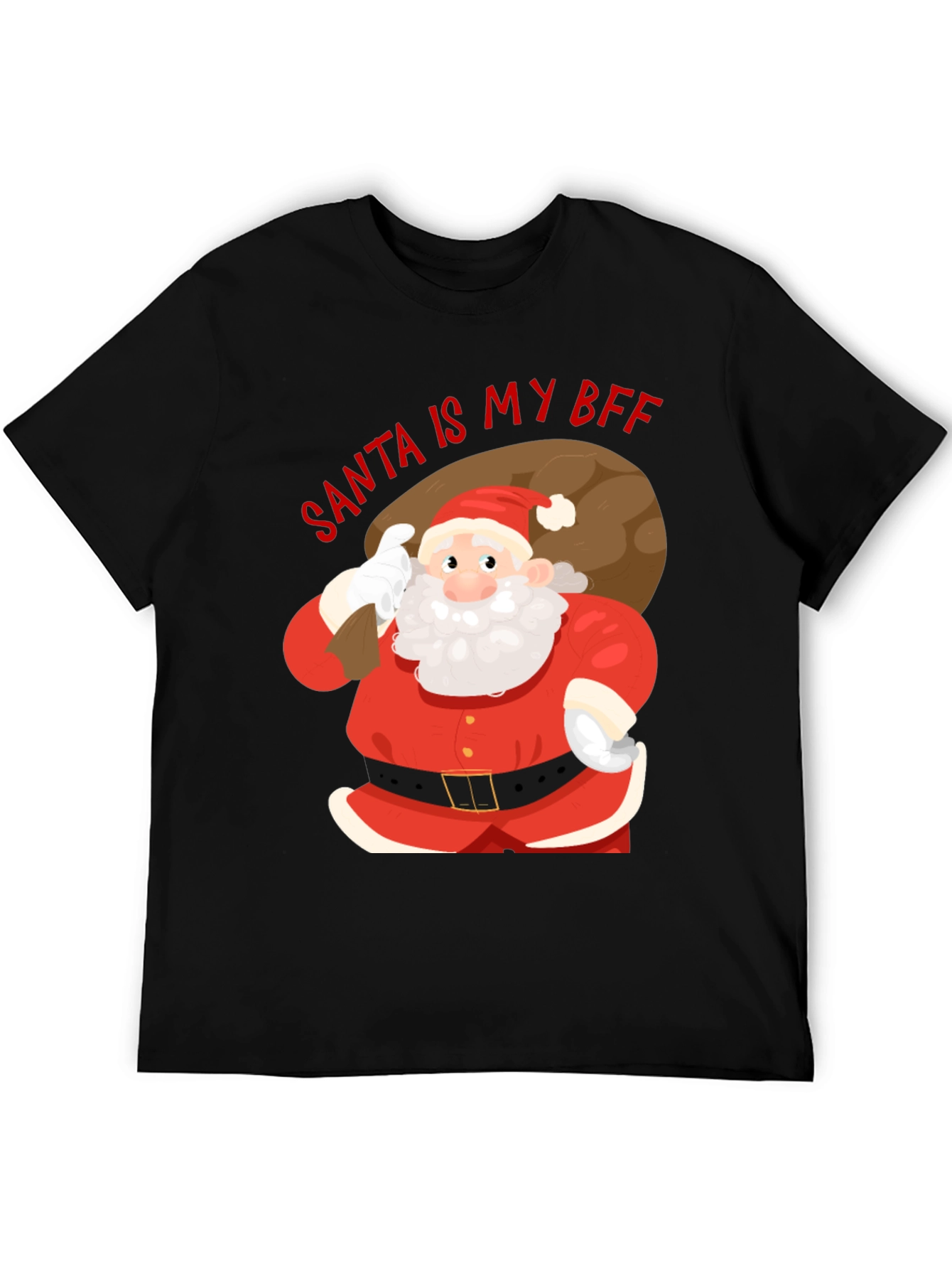 Santa Is My BFF Christmas T-Shirt