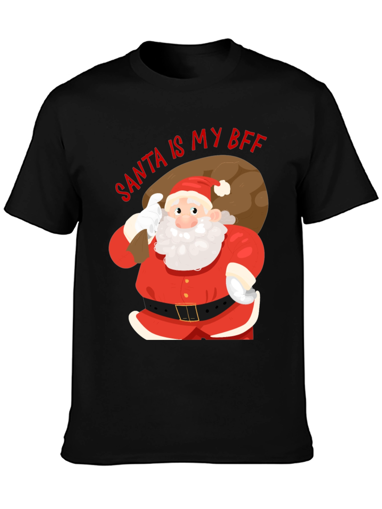 Santa Is My BFF Christmas T-Shirt