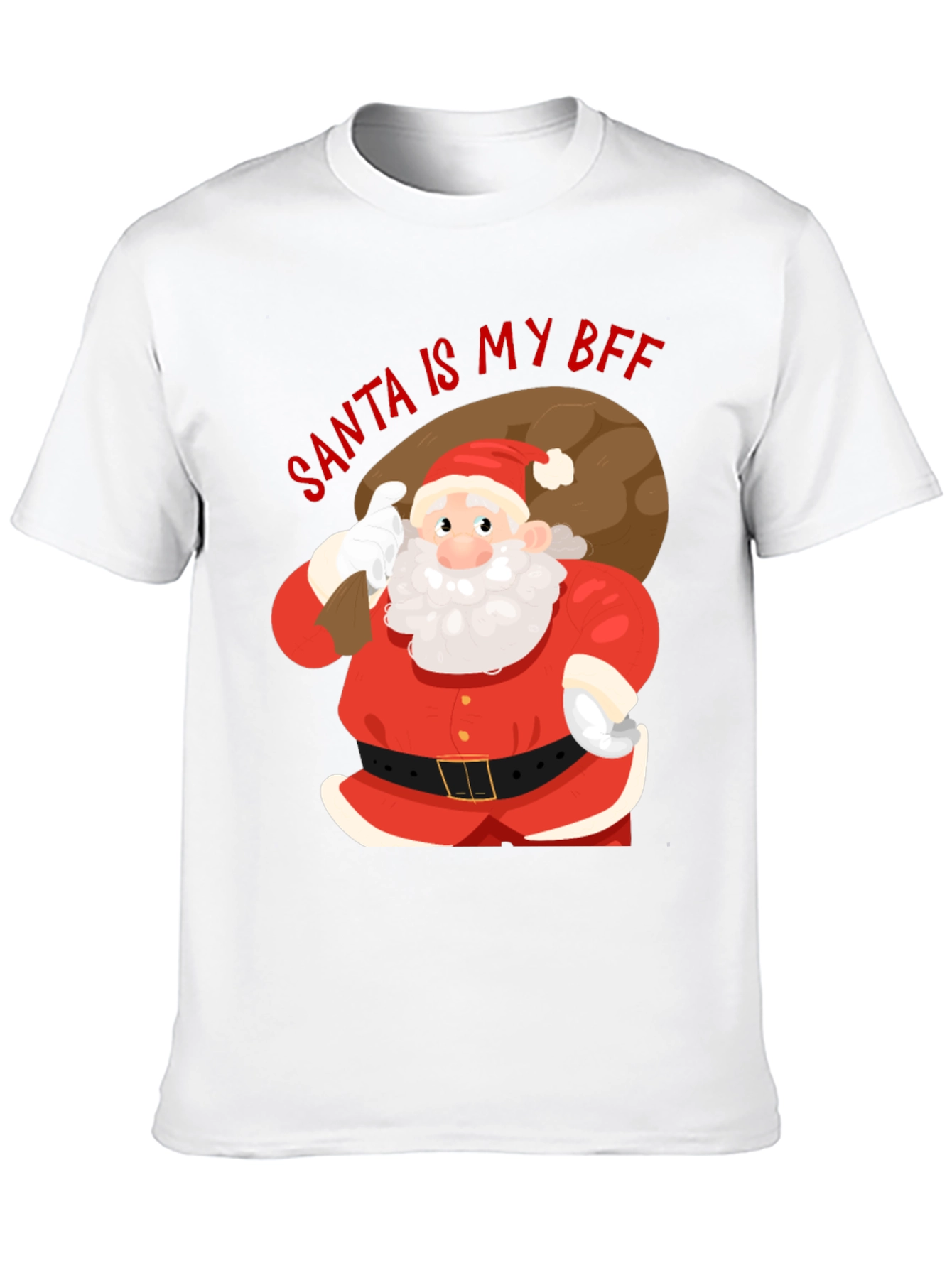Santa Is My BFF Christmas T-Shirt