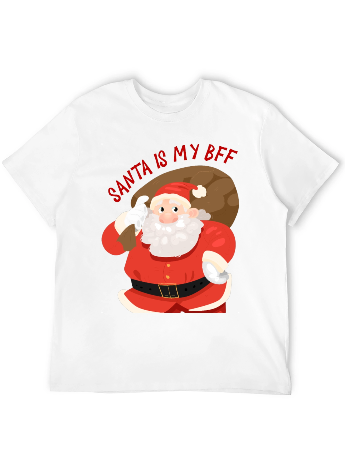 Santa Is My BFF Christmas T-Shirt