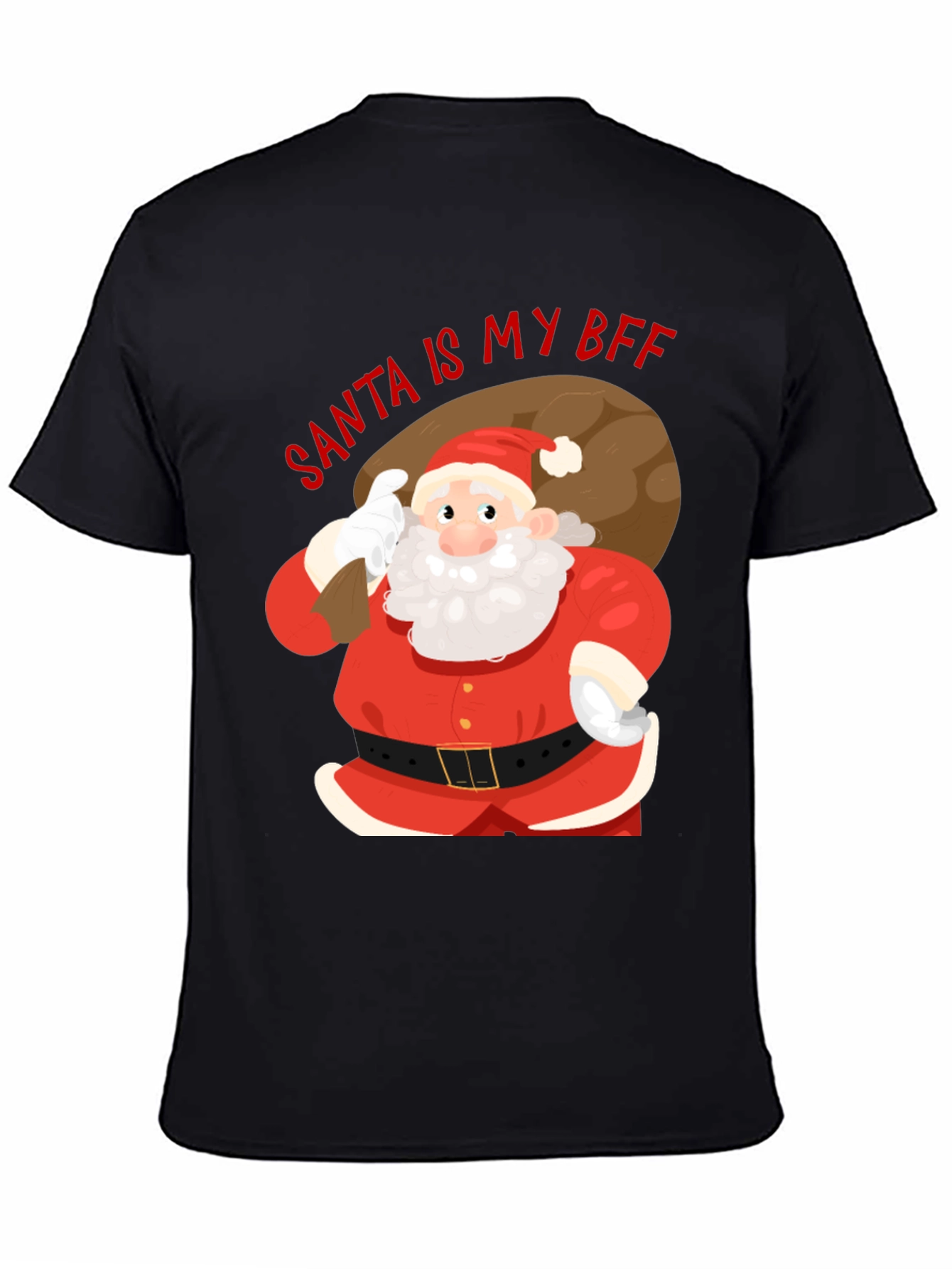 Santa Is My BFF Christmas T-Shirt