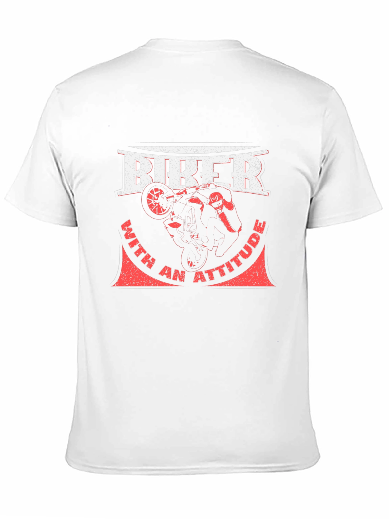 Biker with Attitude Black Graphic T-Shirt
