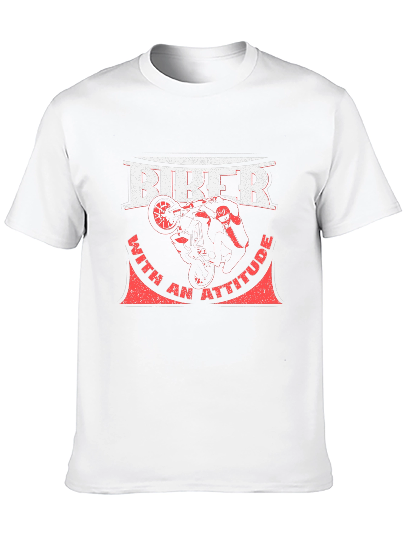 Biker with Attitude Black Graphic T-Shirt