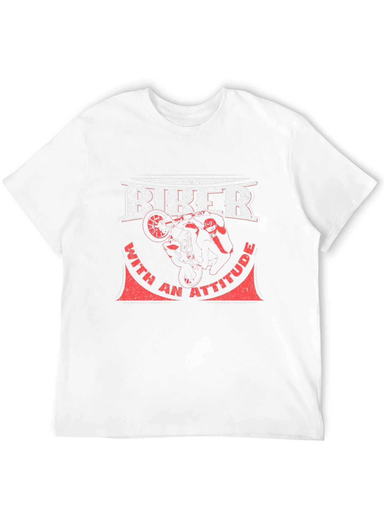 Biker with Attitude Black Graphic T-Shirt