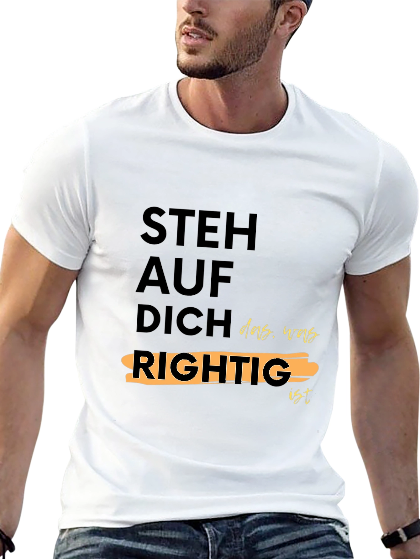Steh Auf Dich Rightig Black Graphic T-Shirt