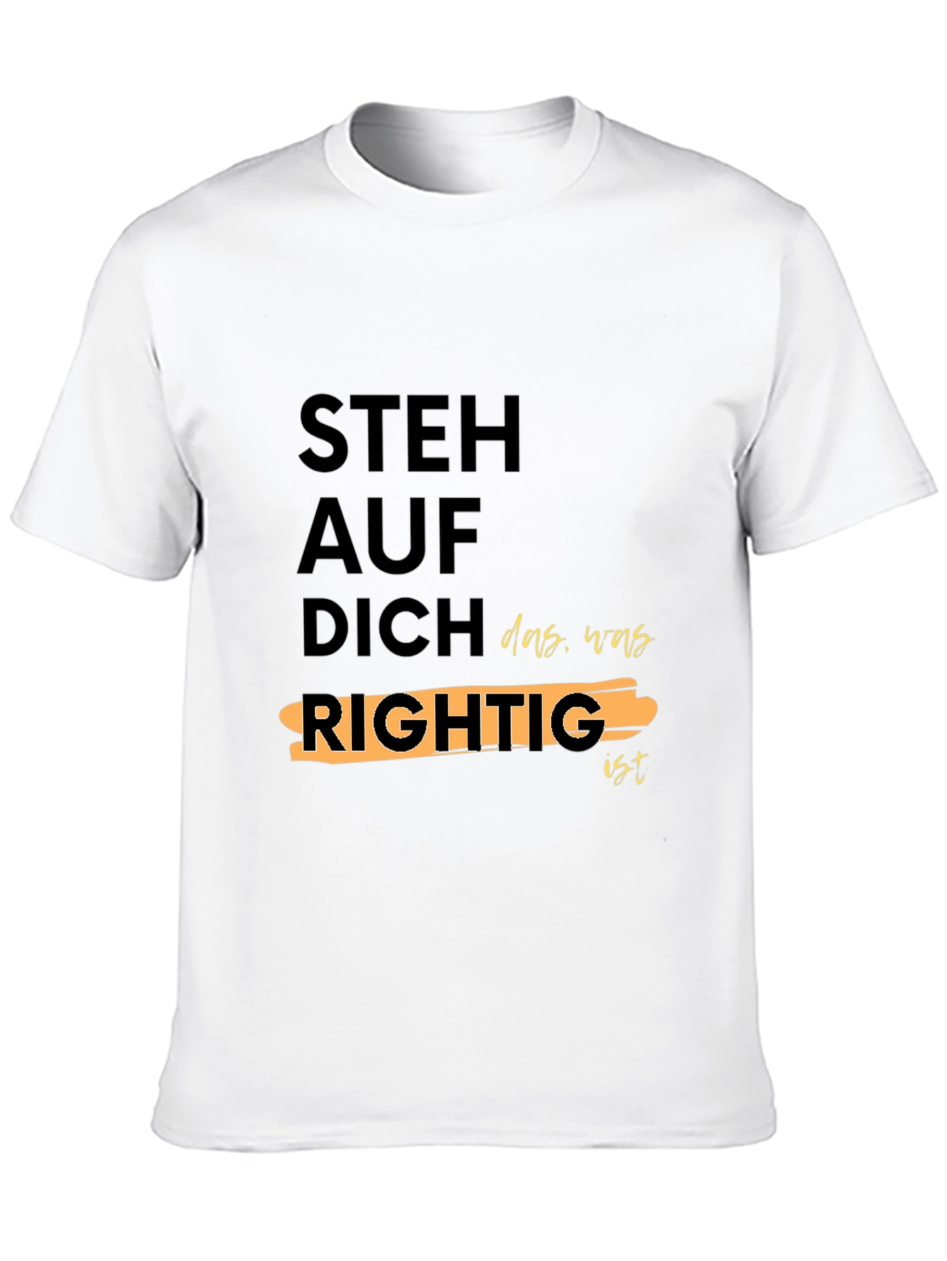 Steh Auf Dich Rightig Black Graphic T-Shirt
