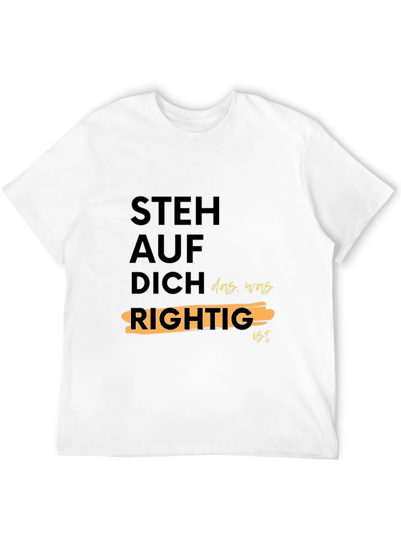 Steh Auf Dich Rightig Black Graphic T-Shirt