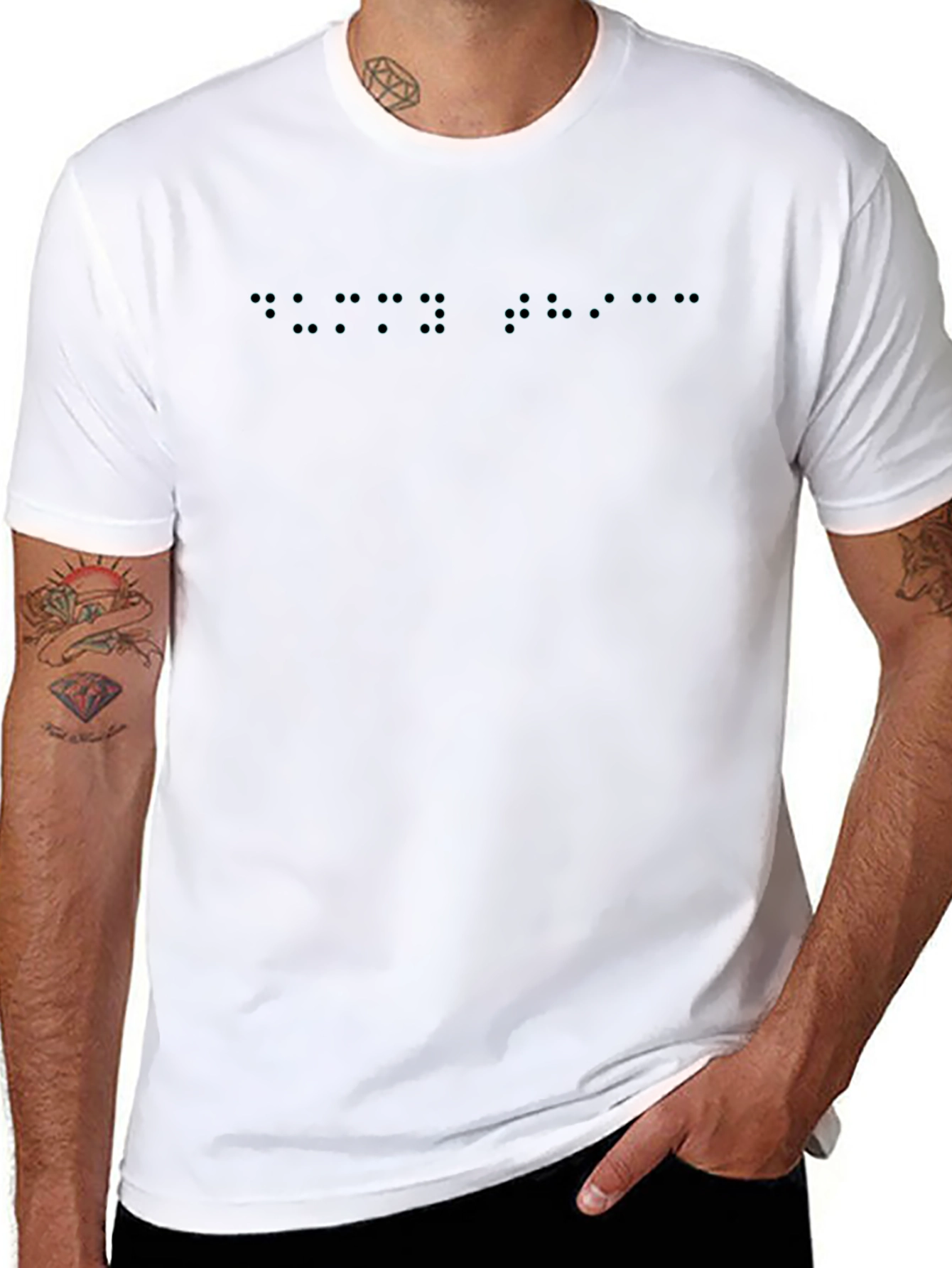 Black Braille T-Shirt - Subtle Statement