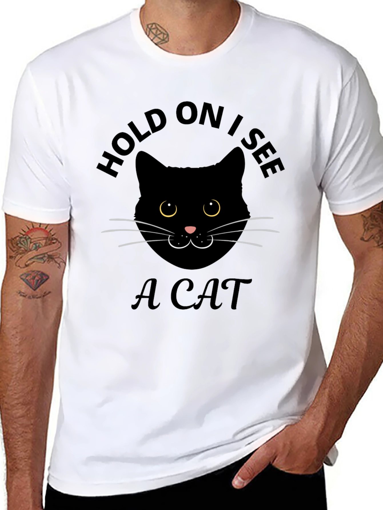 Hold On I See A Cat T-Shirt
