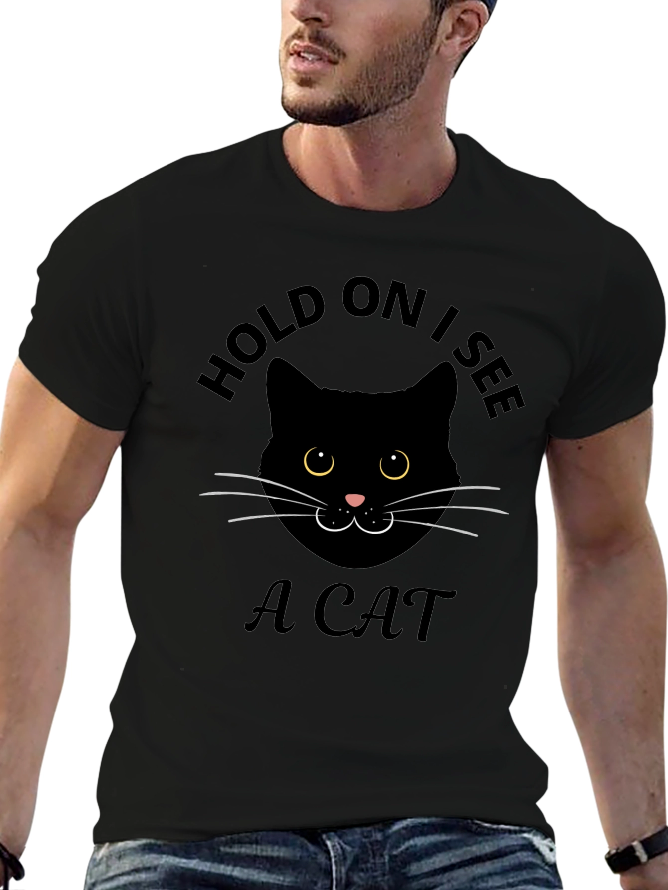 Hold On I See A Cat T-Shirt