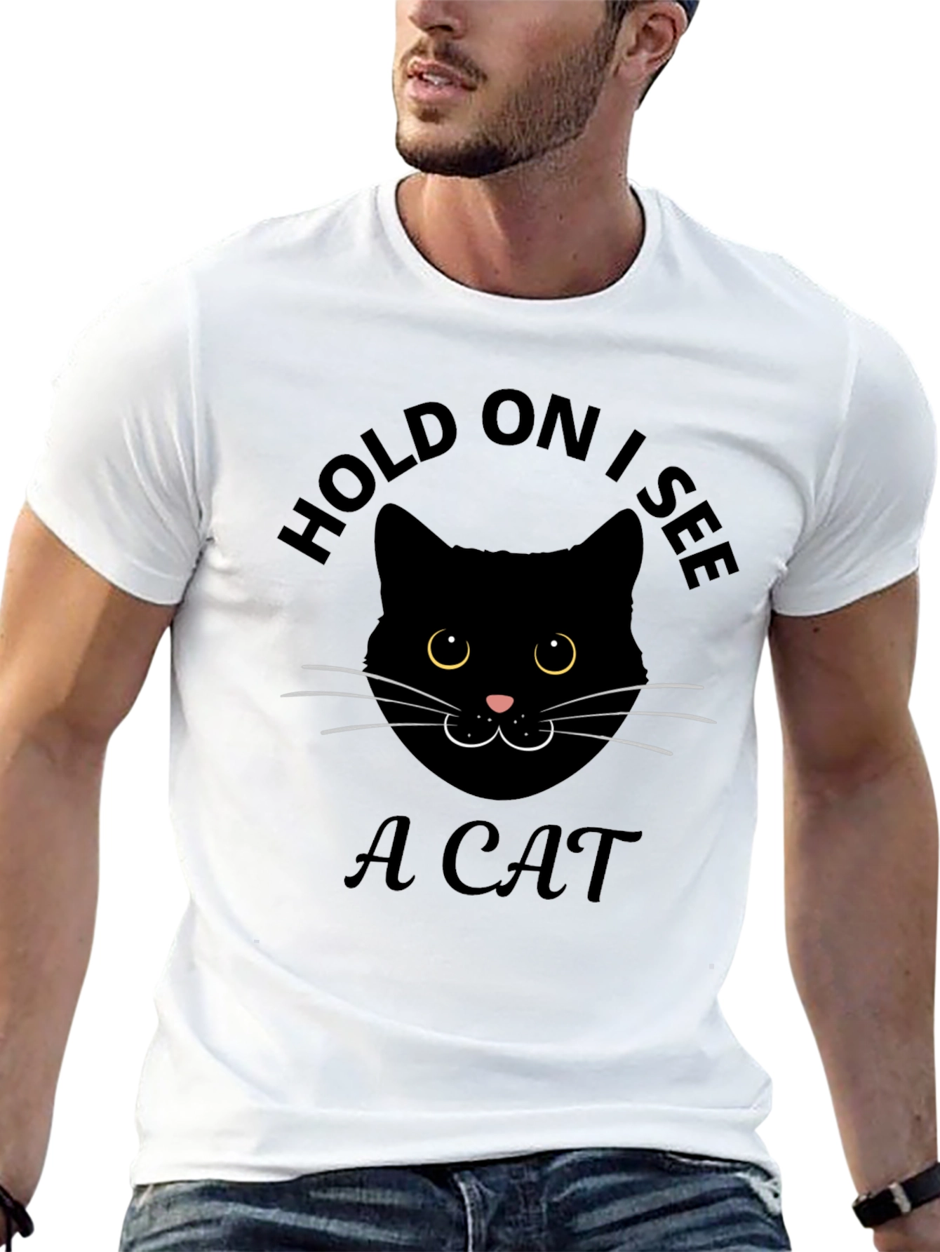 Hold On I See A Cat T-Shirt