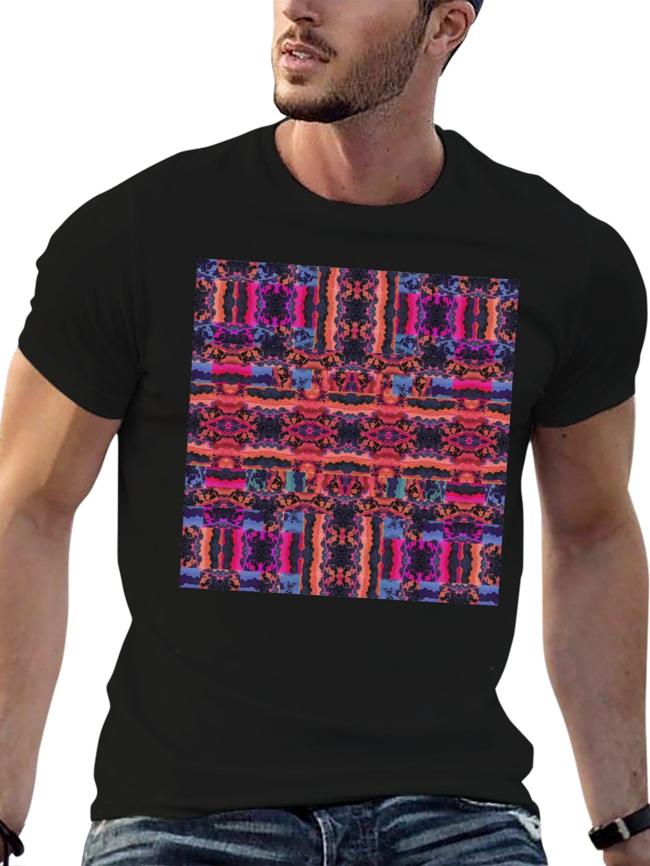 Abstract Art Tee - Bold Patterned Graphic T-Shirt