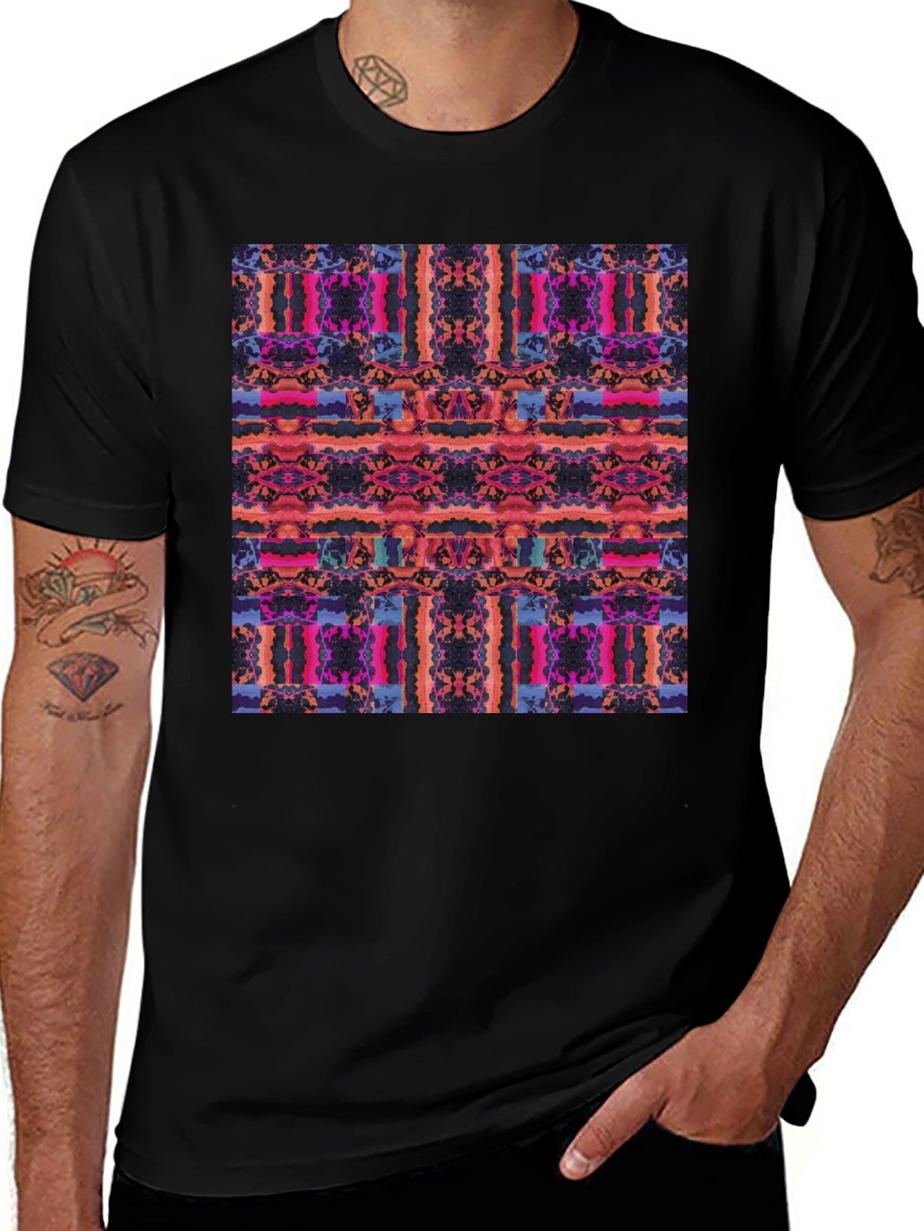 Abstract Art Tee - Bold Patterned Graphic T-Shirt