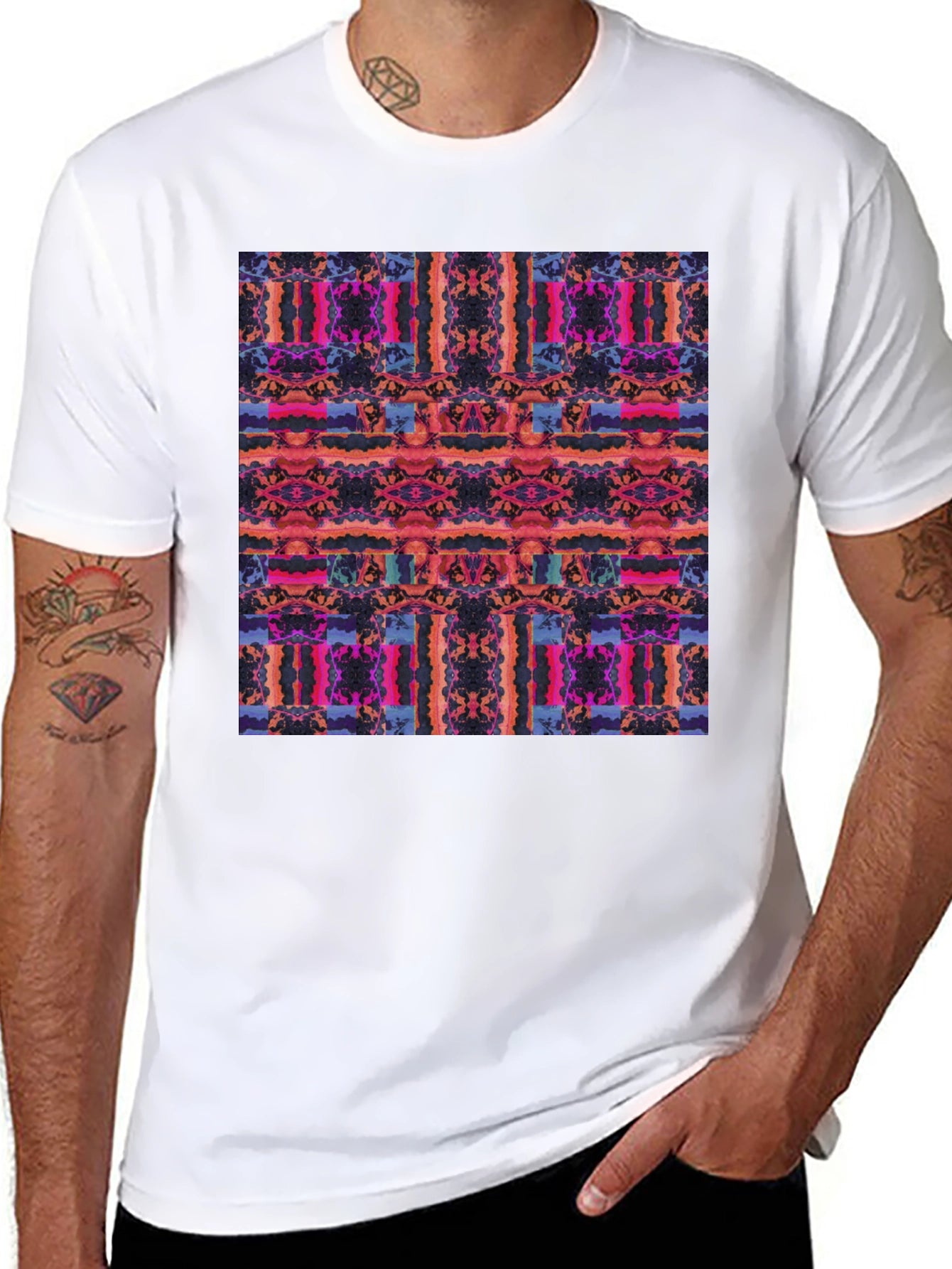 Abstract Art Tee - Bold Patterned Graphic T-Shirt
