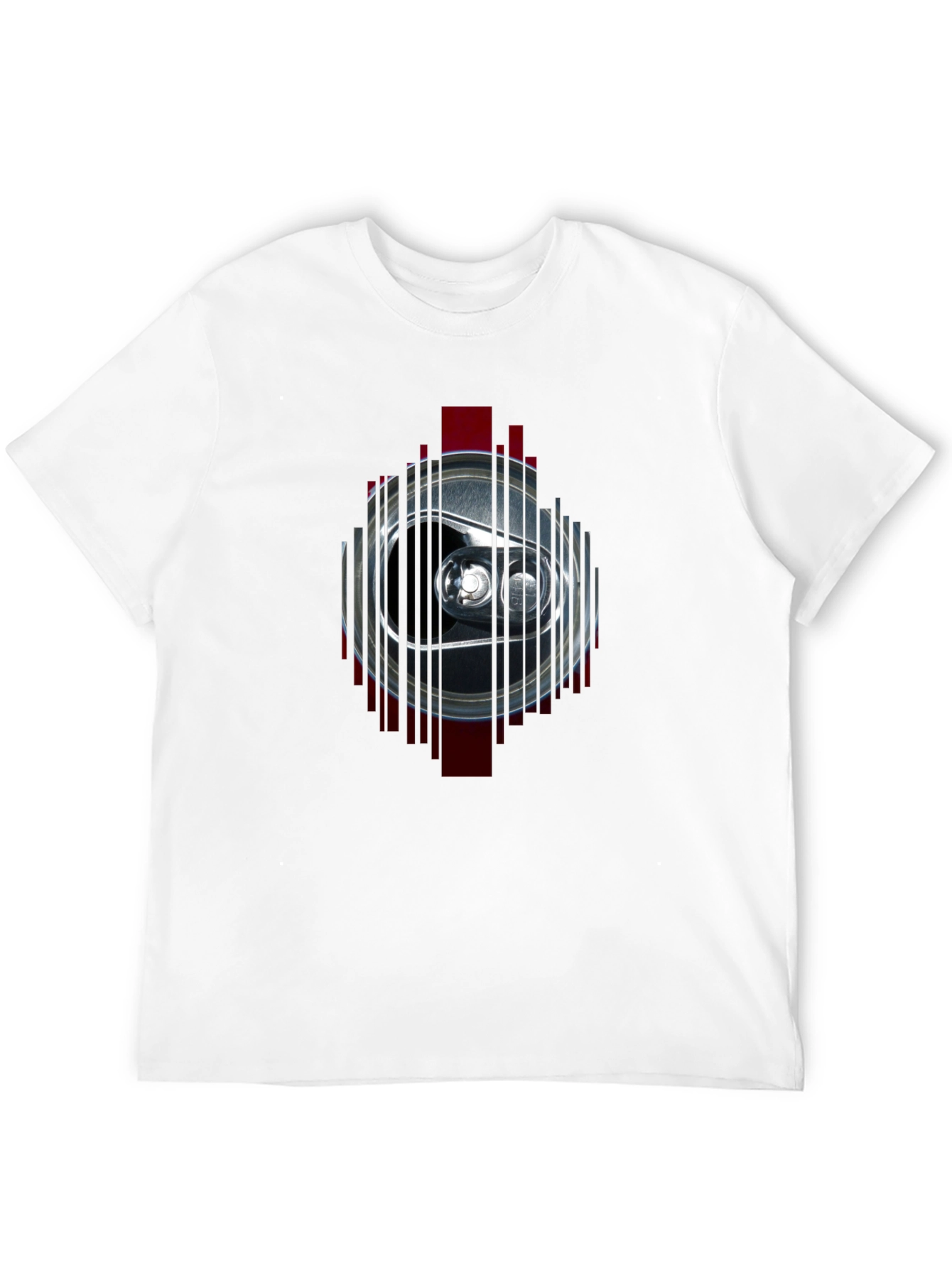 Mens Black T-Shirt with Can Graphic