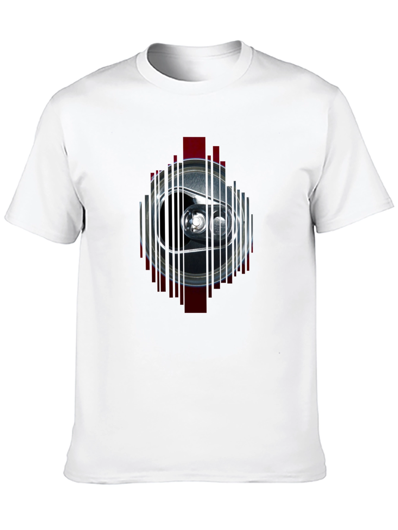 Mens Black T-Shirt with Can Graphic