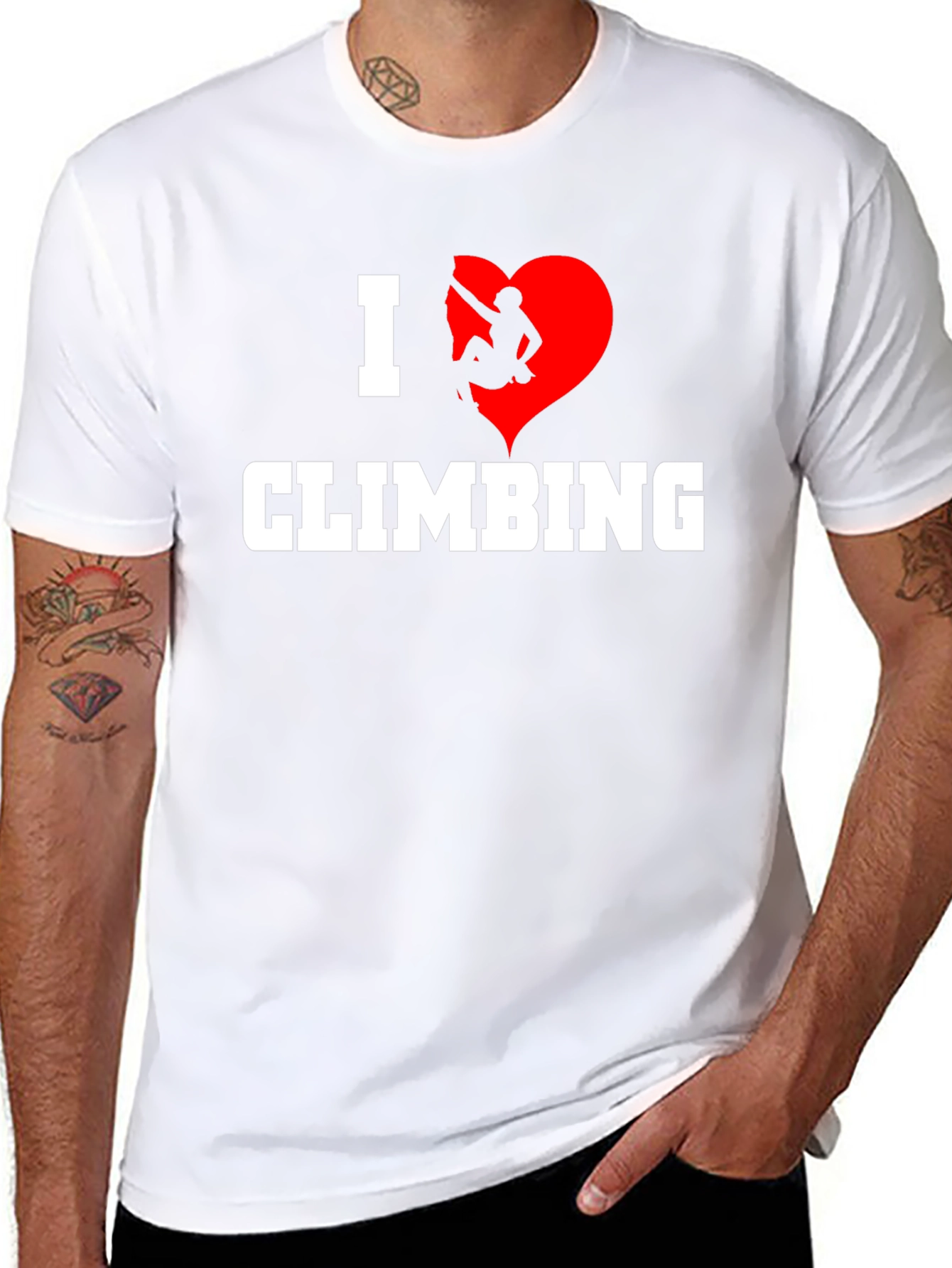 I Heart Climbing Graphic T-Shirt - Rock Climbing Tee