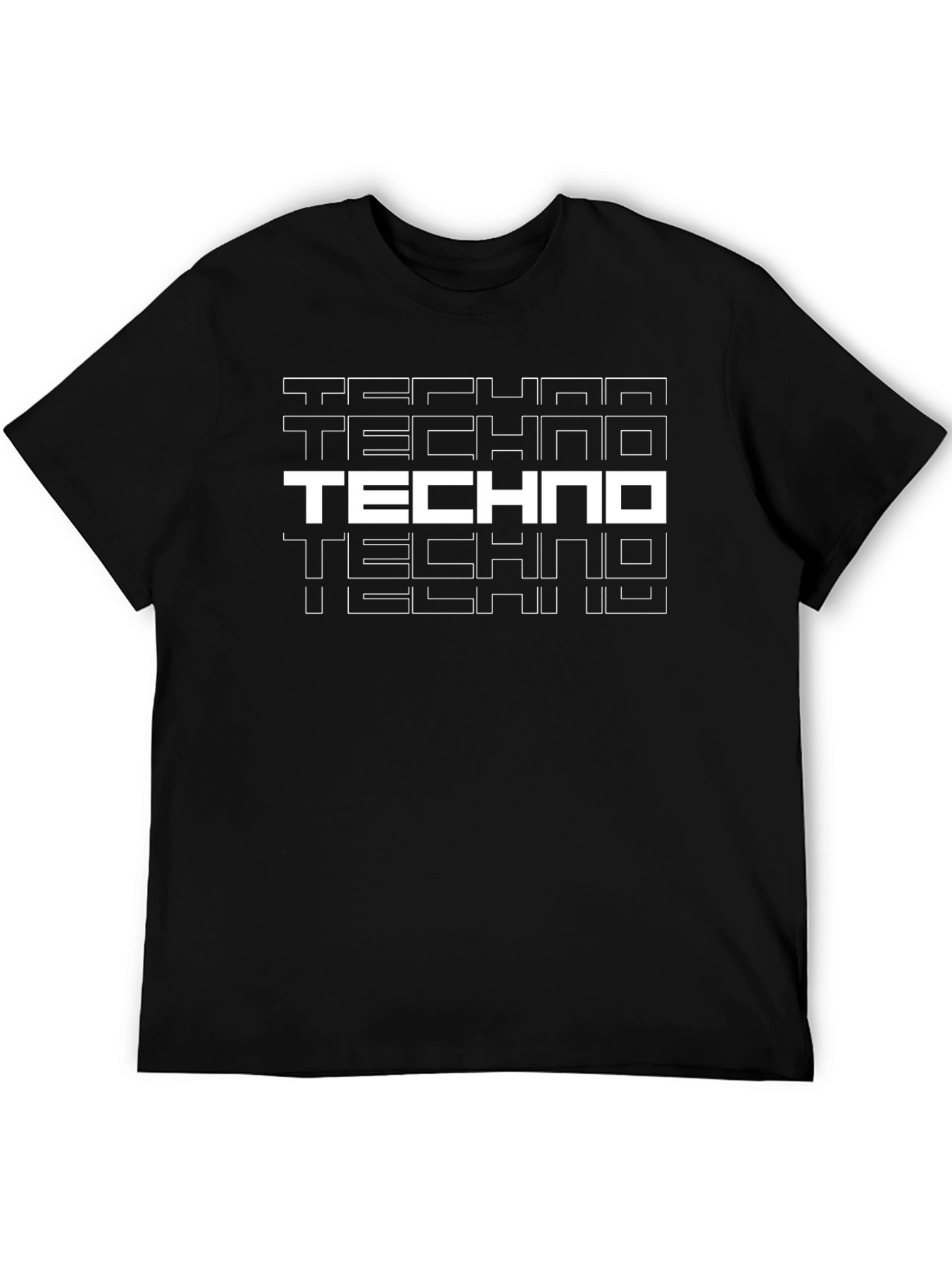 Techno Music T-Shirt - Black Graphic Tee