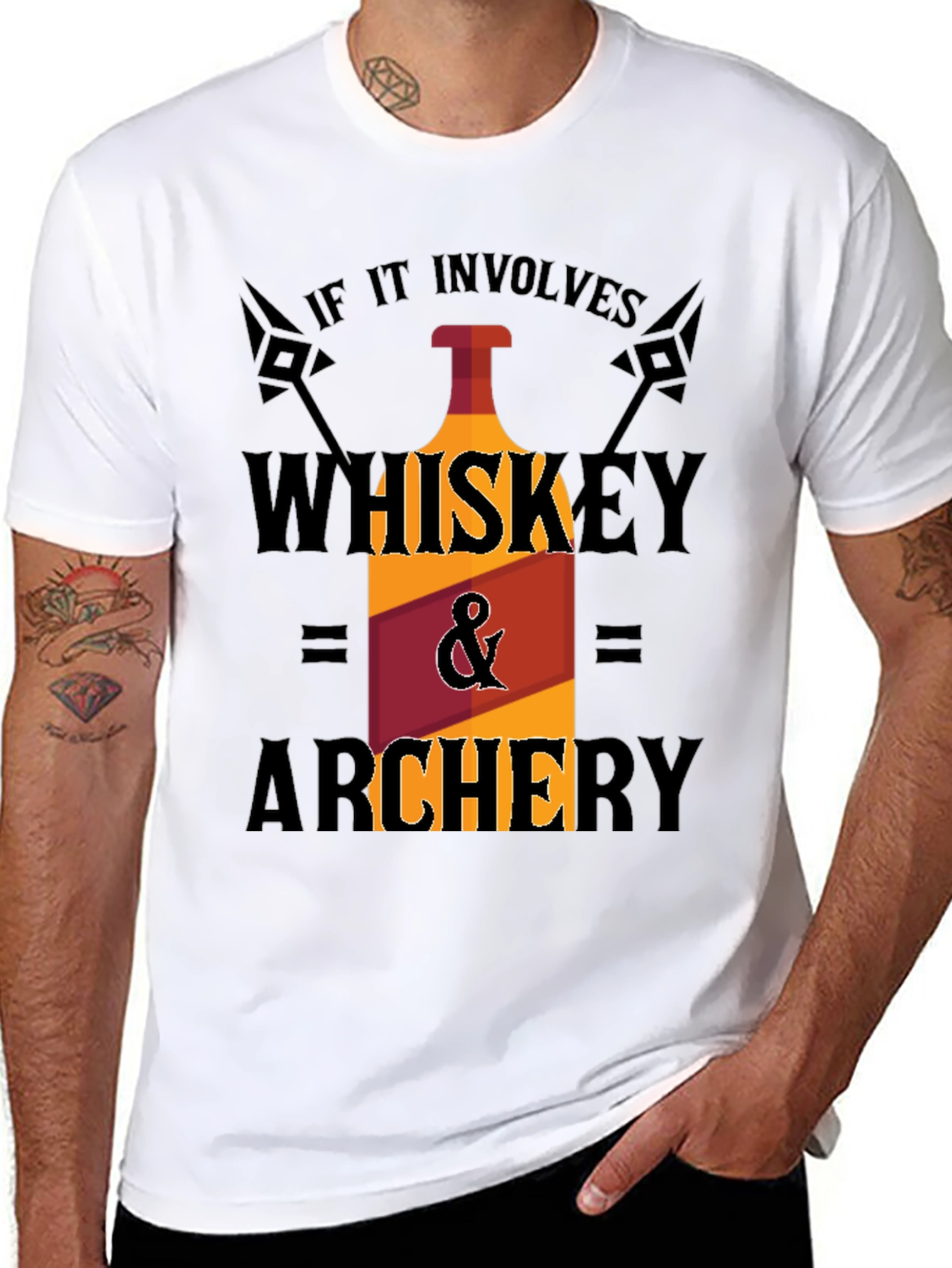 Whiskey and Archery Black T-Shirt