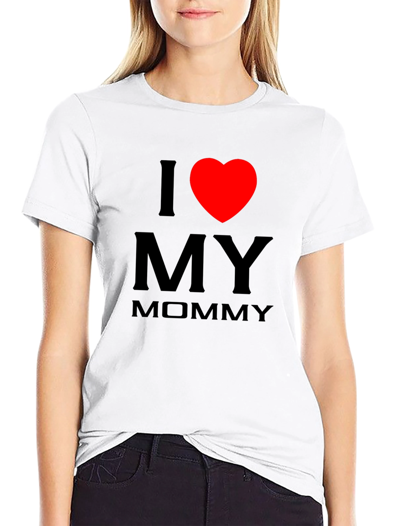 I Love My Mommy Black T-Shirt