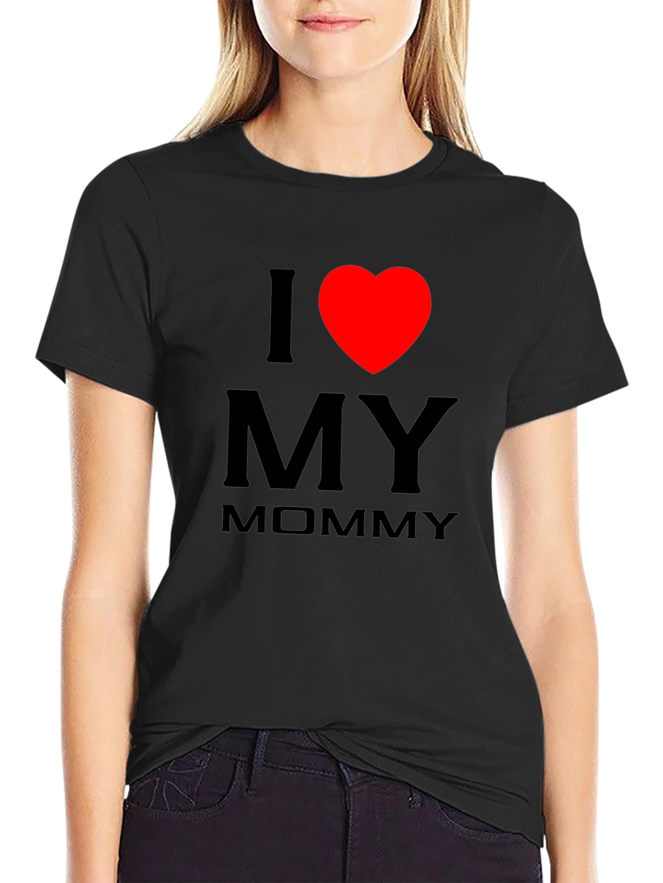 I Love My Mommy Black T-Shirt