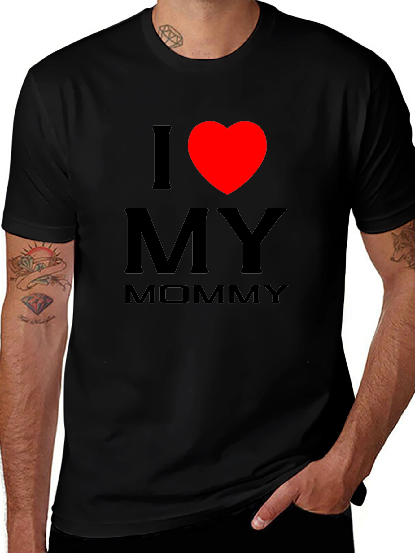 I Love My Mommy Black T-Shirt