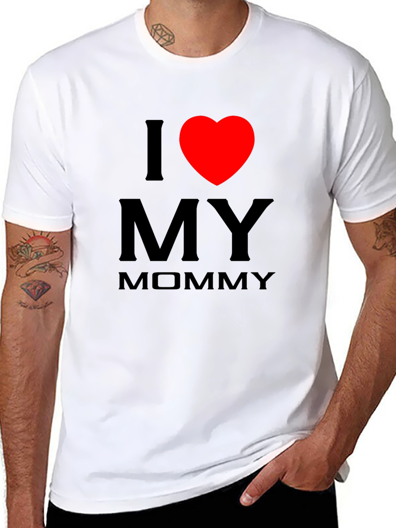 I Love My Mommy Black T-Shirt