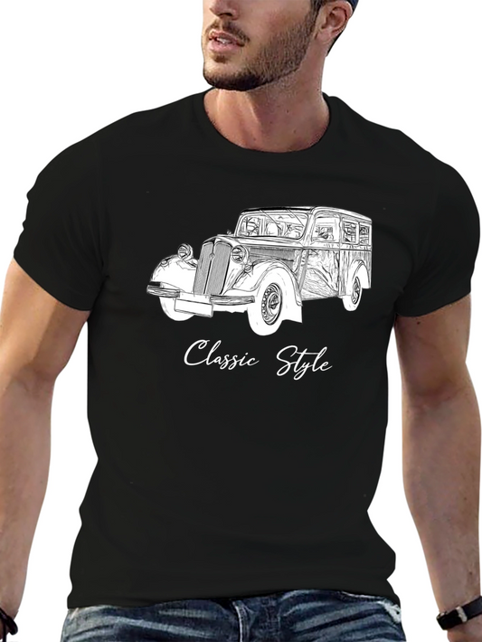 Classic Style Car T-Shirt - Vintage Automotive Tee