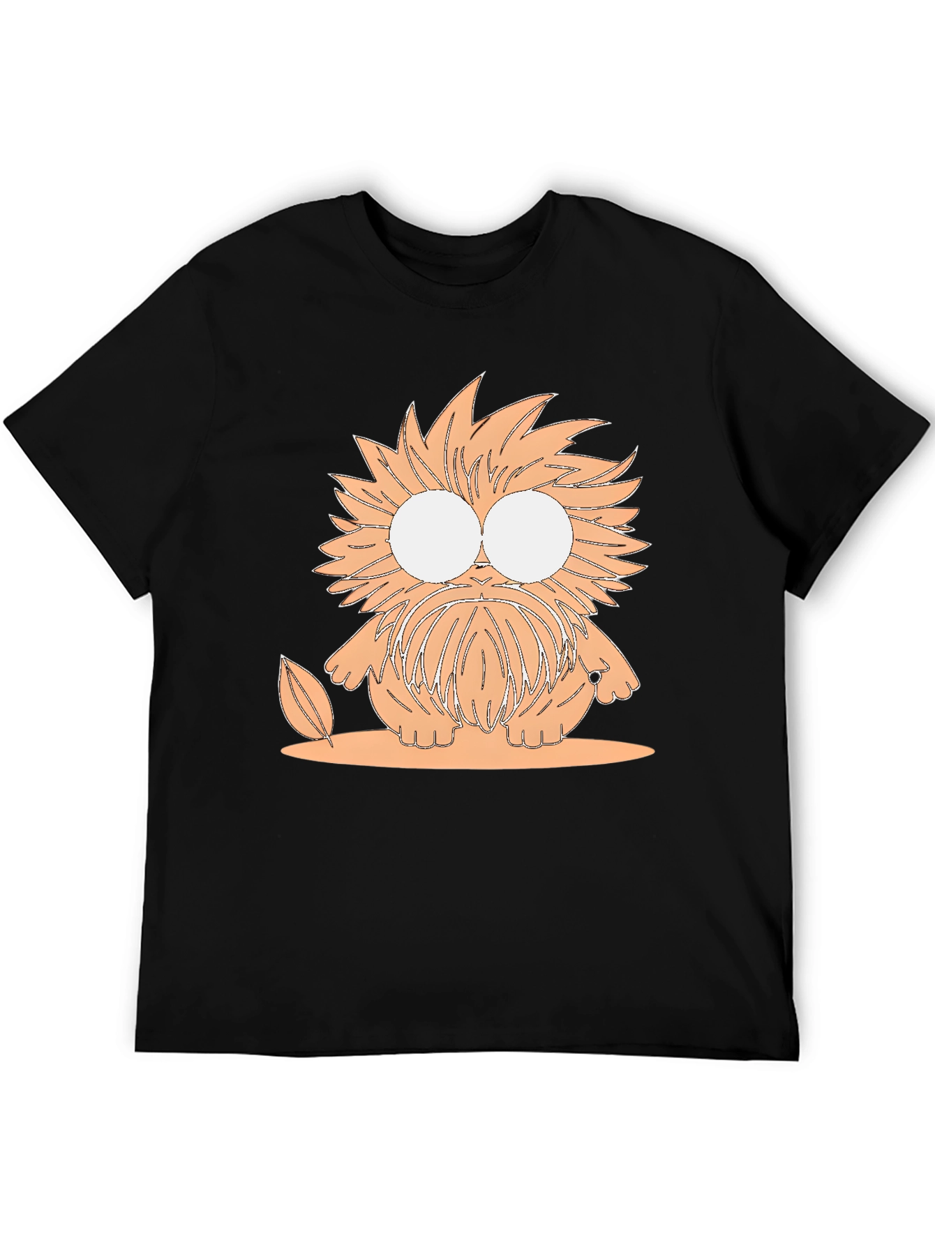 Cartoon Monster Graphic Tee - Unisex Black T-Shirt