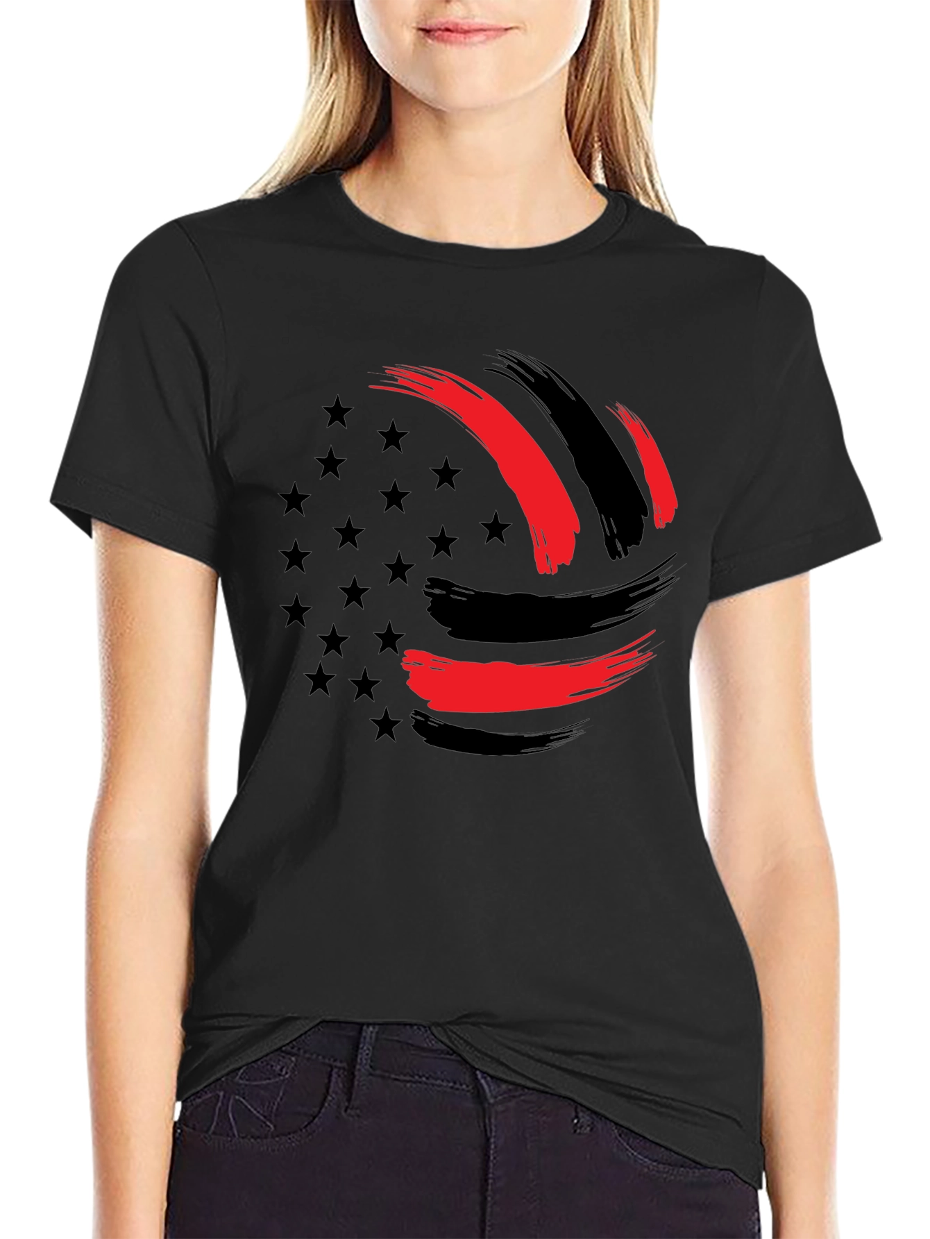 Patriotic Brush Stroke Graphic Tee