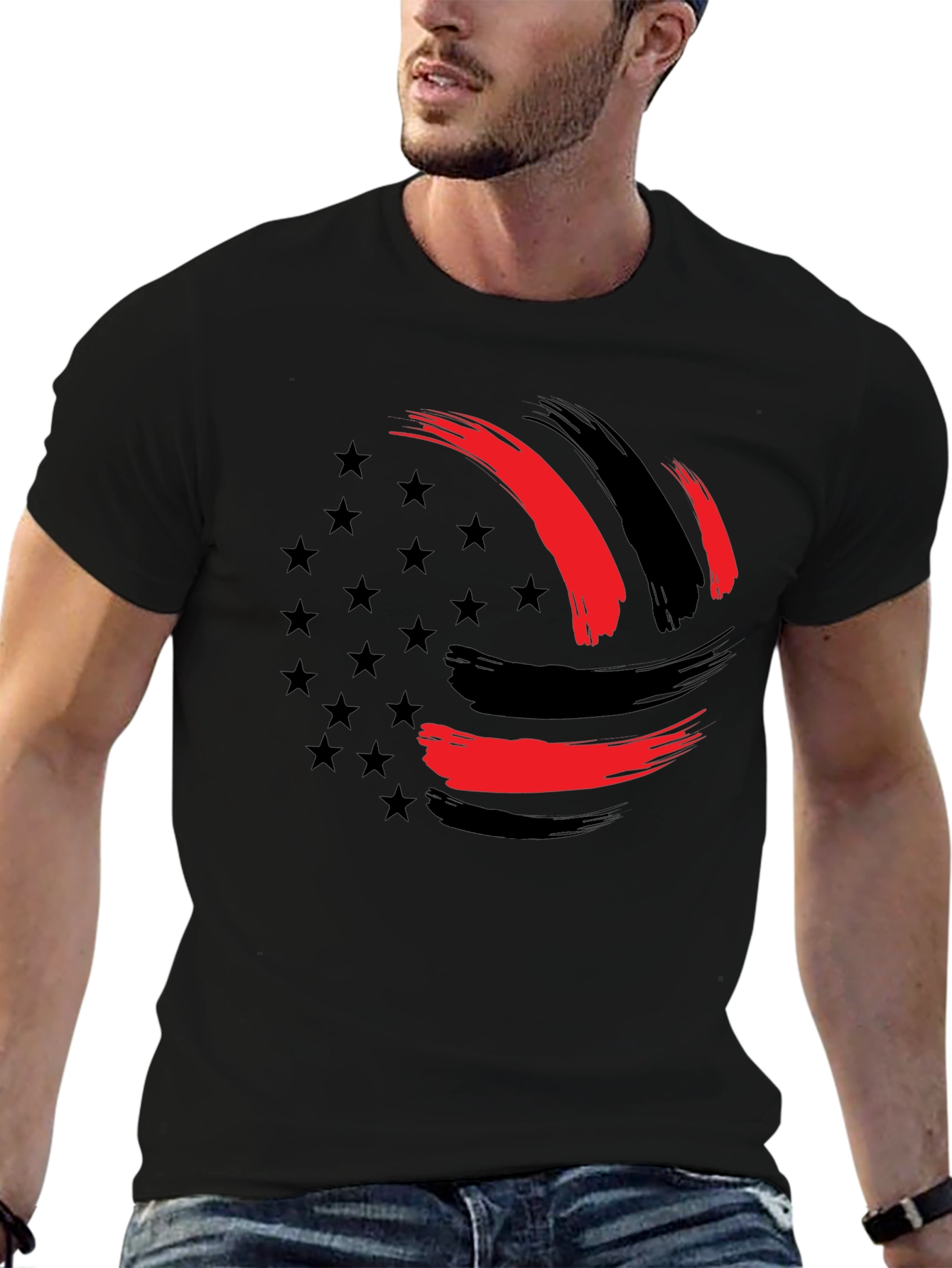 Patriotic Brush Stroke Graphic Tee