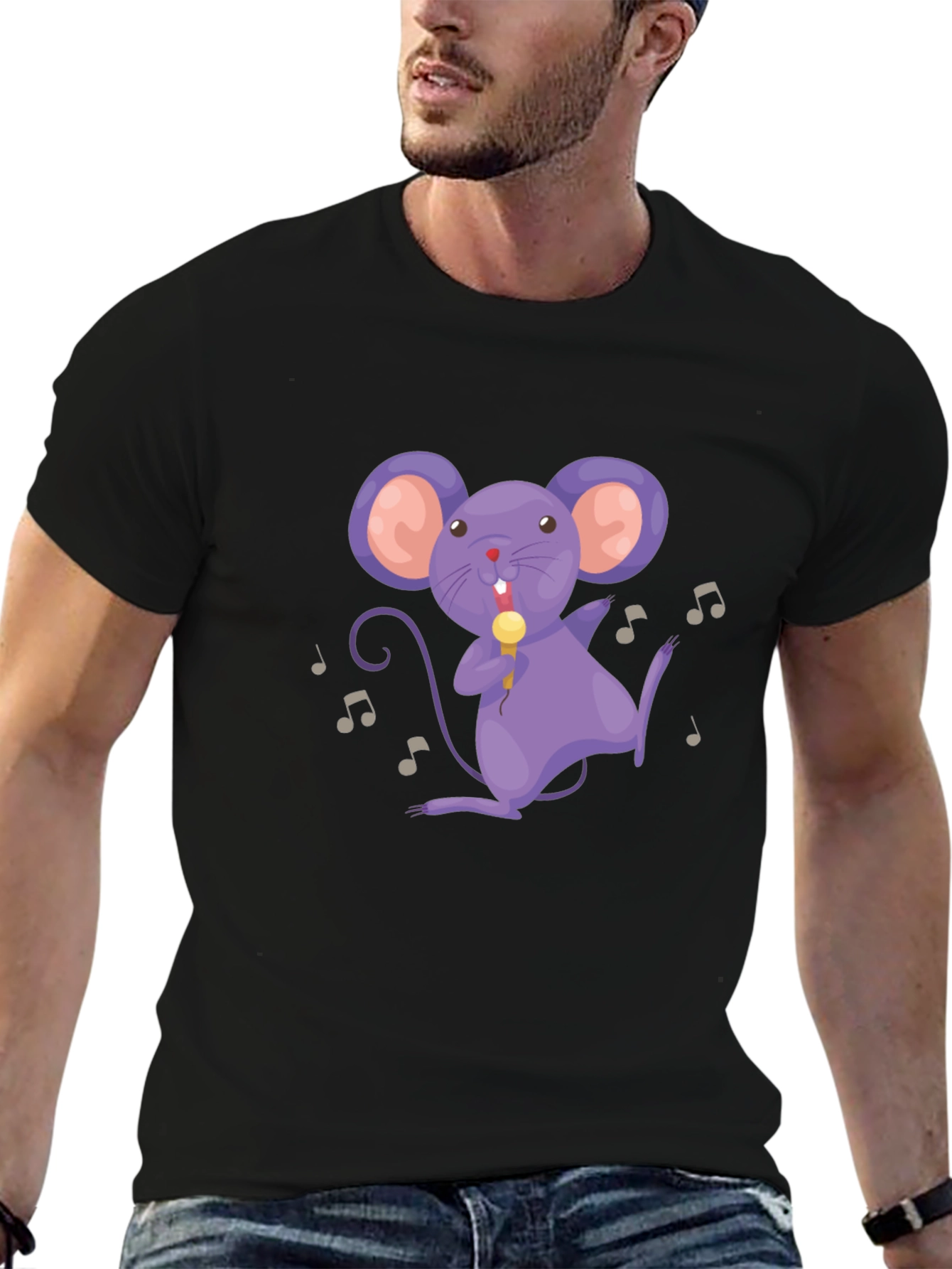 Musical Mouse Black T-Shirt