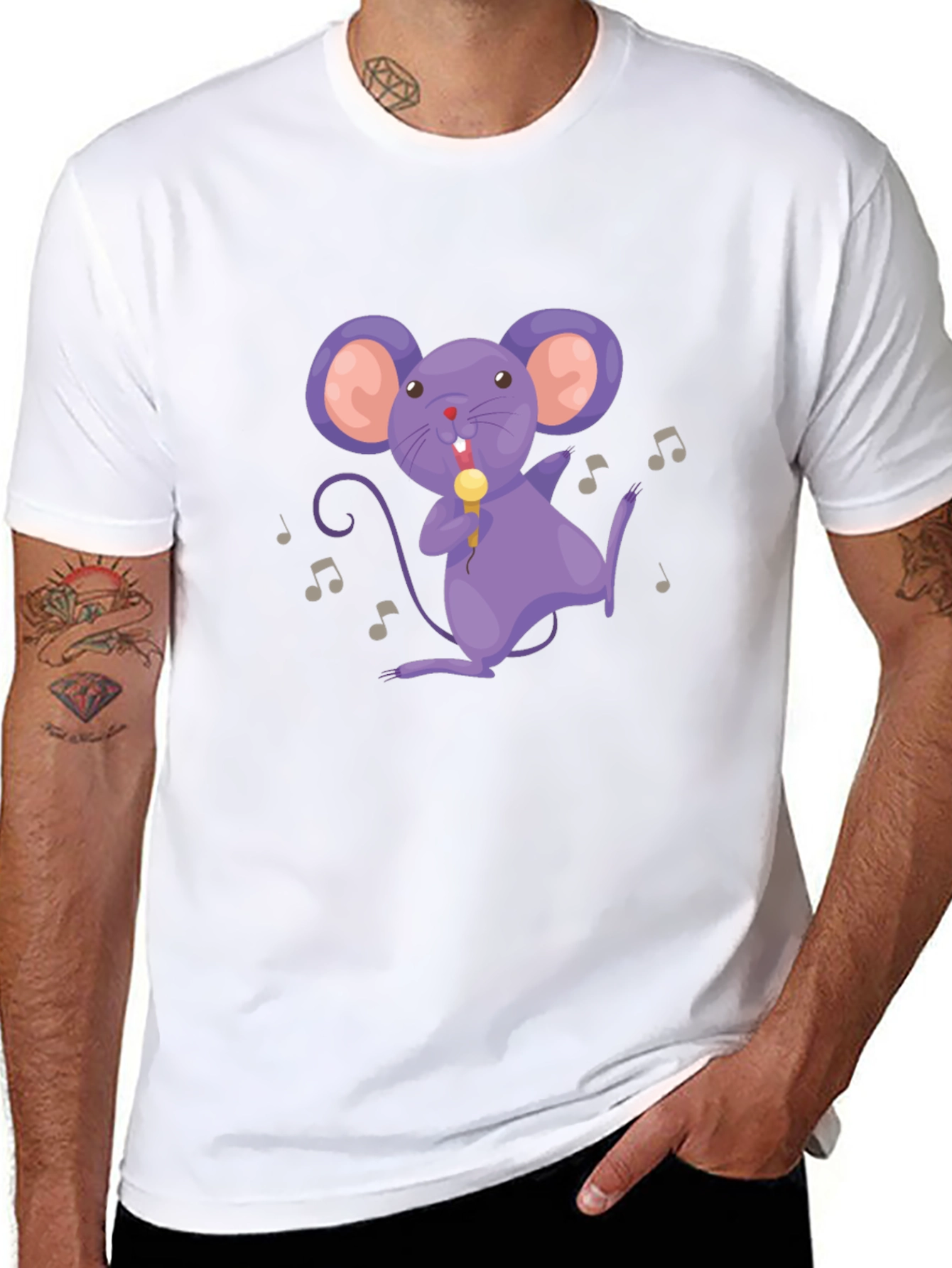 Musical Mouse Black T-Shirt