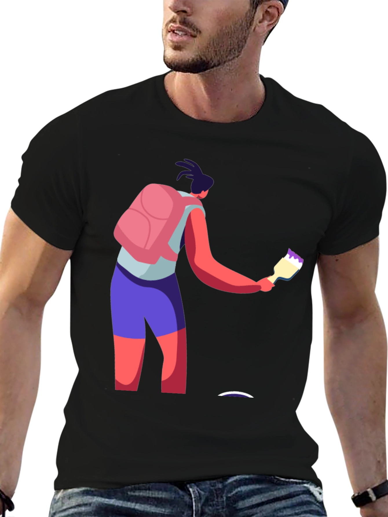 Artistic Graphic Tee - Painter Design