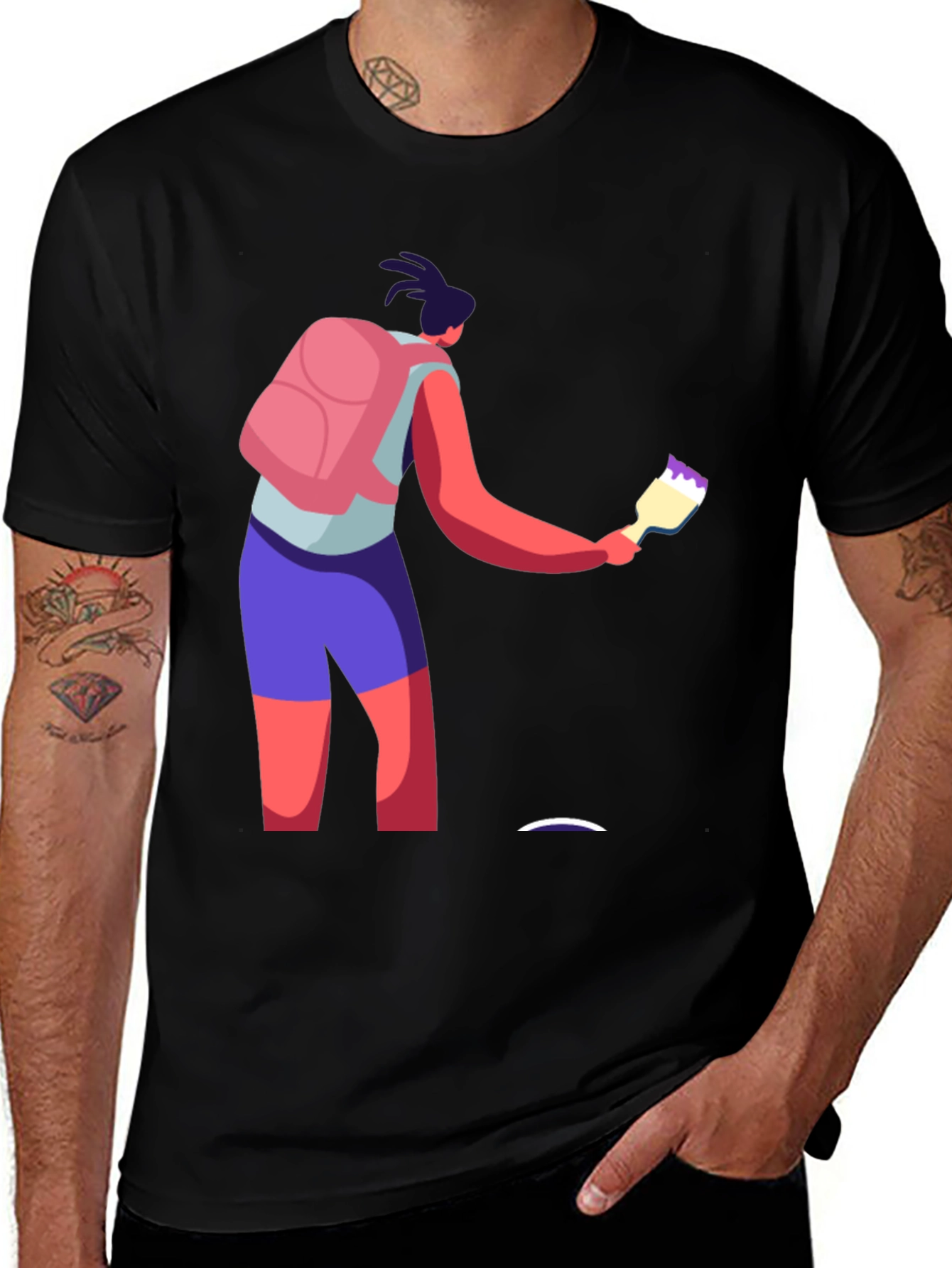 Artistic Graphic Tee - Painter Design